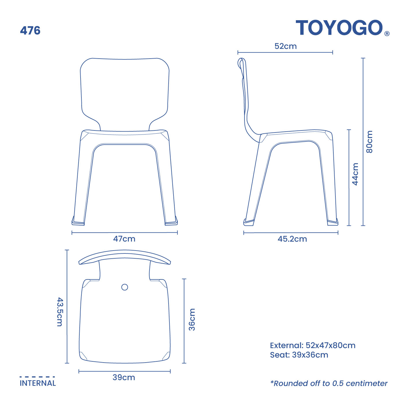CLASSIC CHAIR W/BACK REST (476)