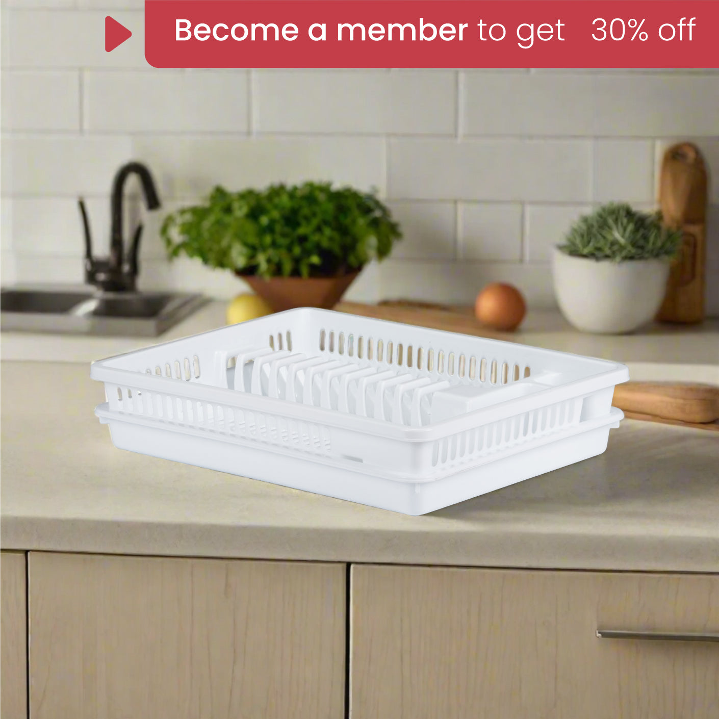 DISH RACK W/TRAY (4808-P)