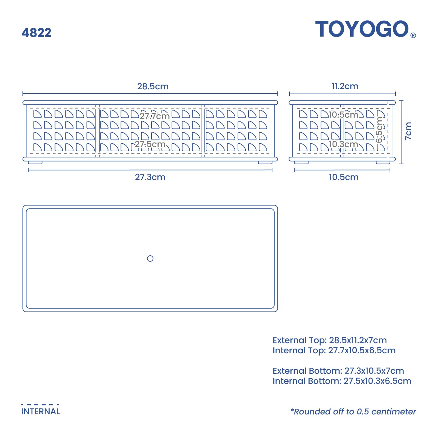 STACKABLE SLIM TRAY (4822)