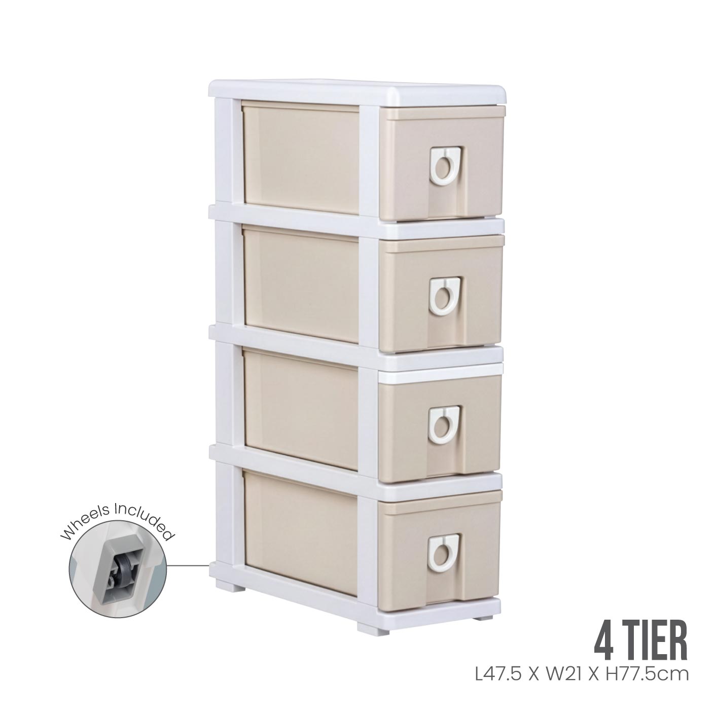 4 TIER SLIM KITCHEN DRAWER (501-4)