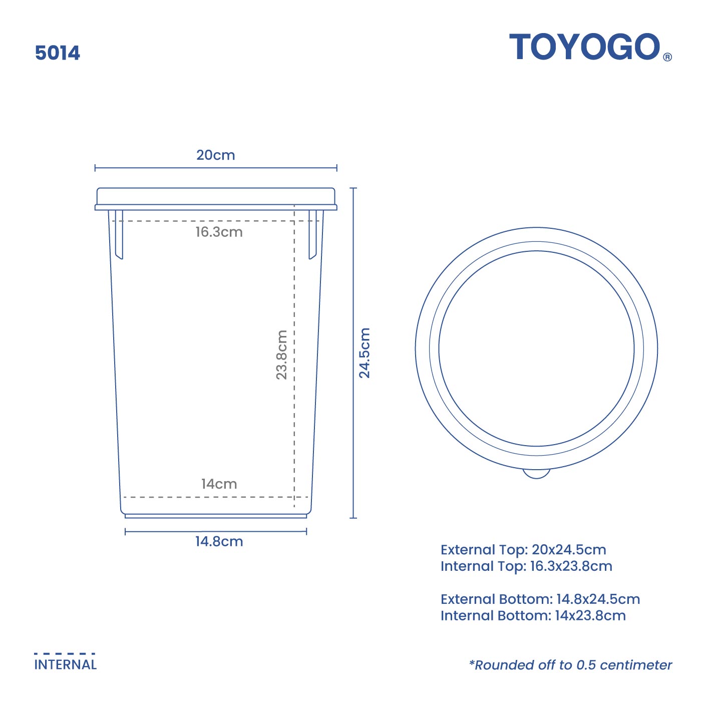 ROUND CONTAINER W/LID (5014)