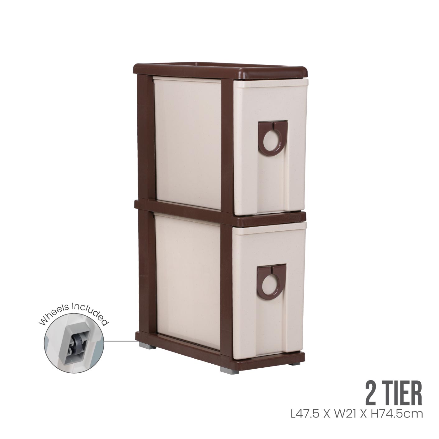 2 TIER SLIM KITCHEN DRAWER (502-2)