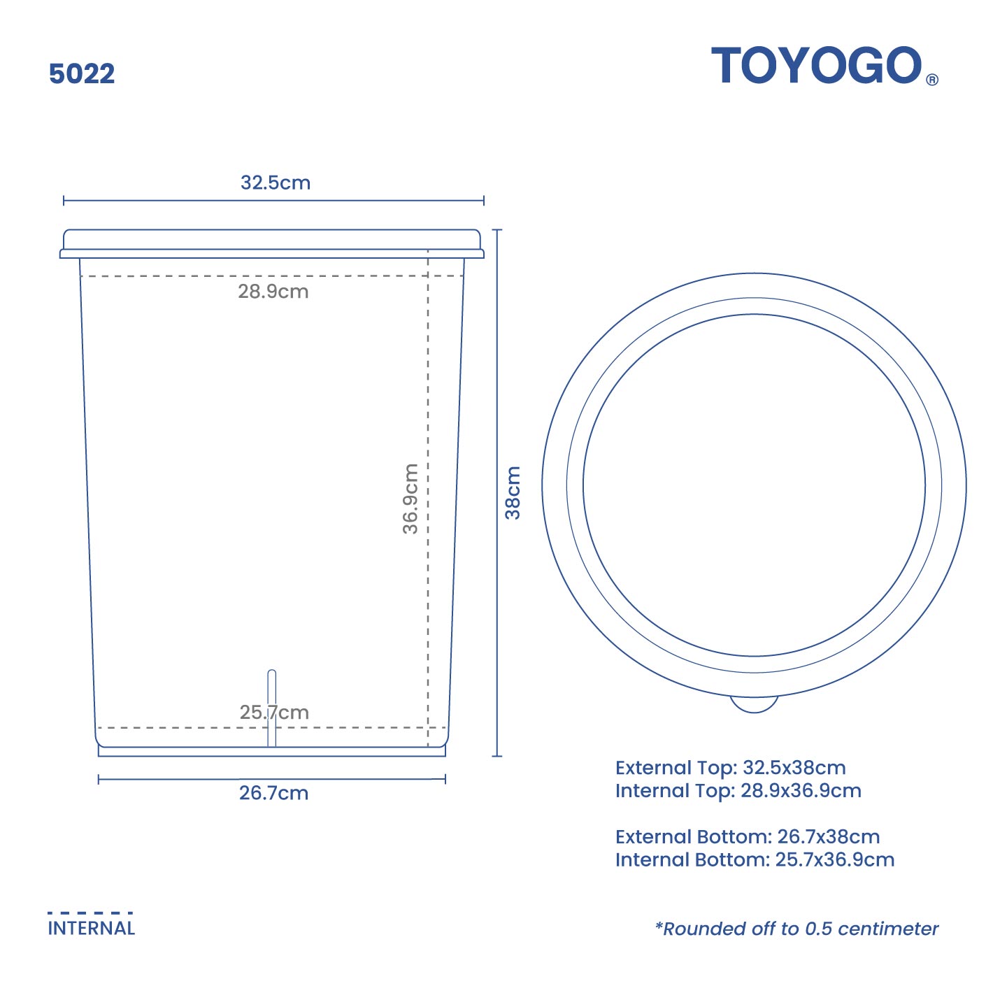 ROUND CONTAINER W/LID (5022)