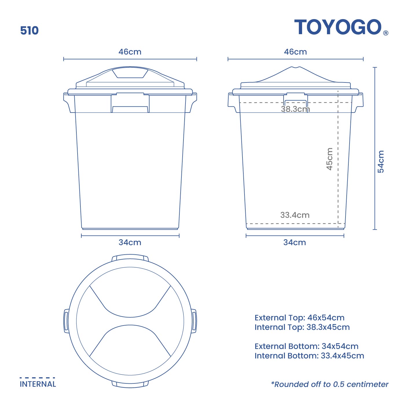 LUCKY PAIL 12 GAL (510-BLK)