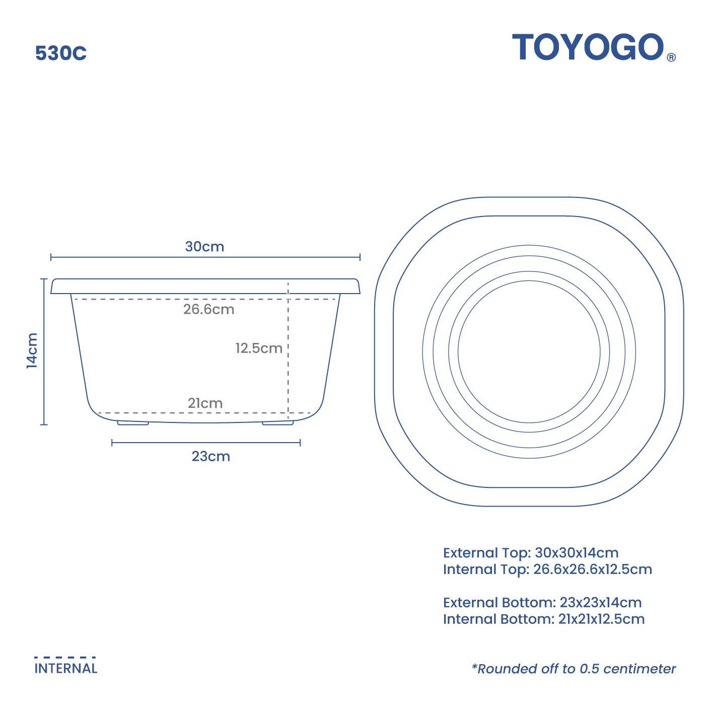 SQUARE SALAD BOWL W/COVER (530C)