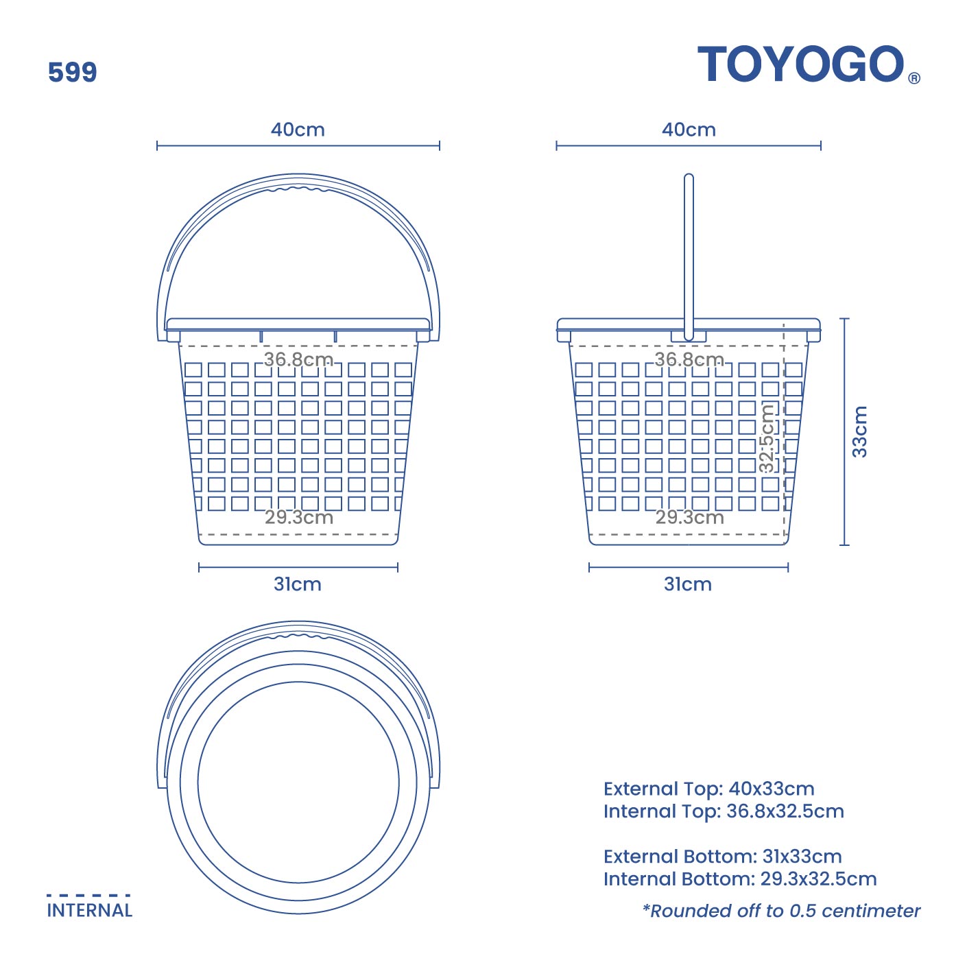 PIN PIN LAUNDRY BASKET (S) (599)