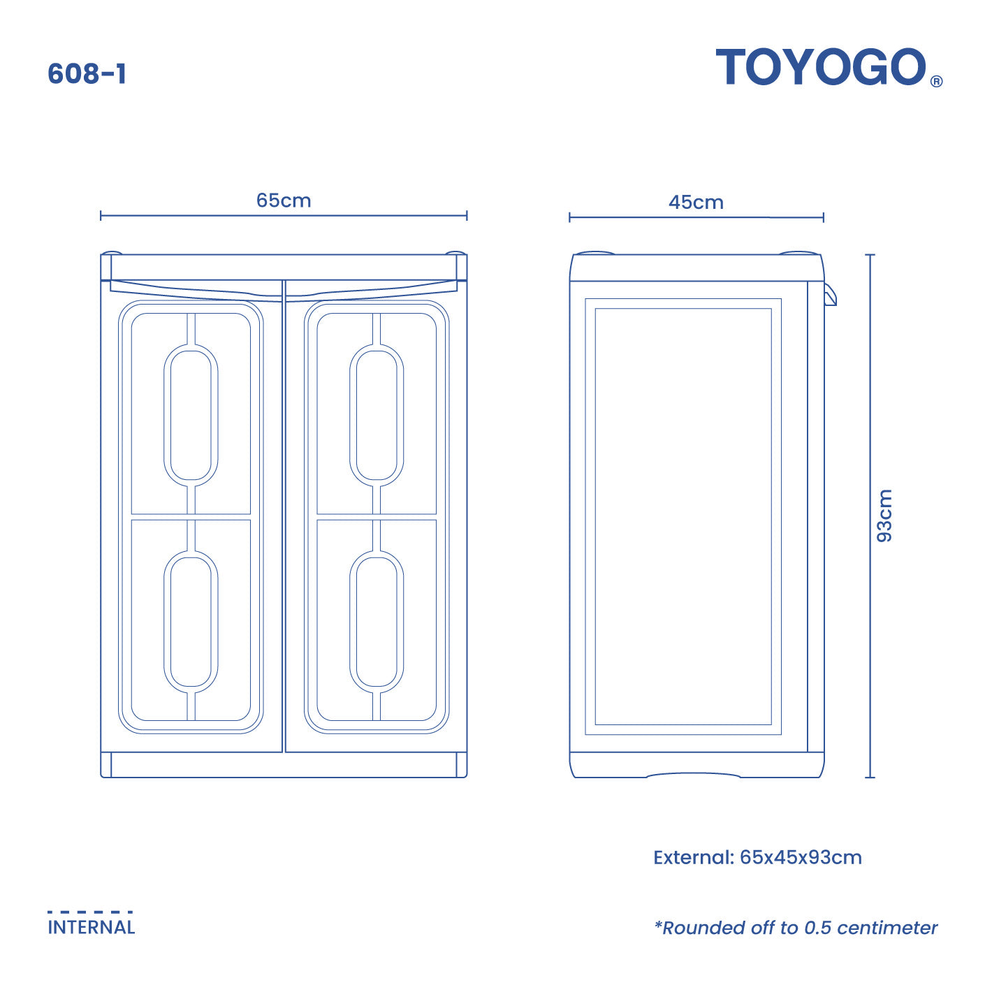 ITALIAN DIY CLOSET (LOW 2DR) (608-1) | TOYOGO Singapore – TOYOGO