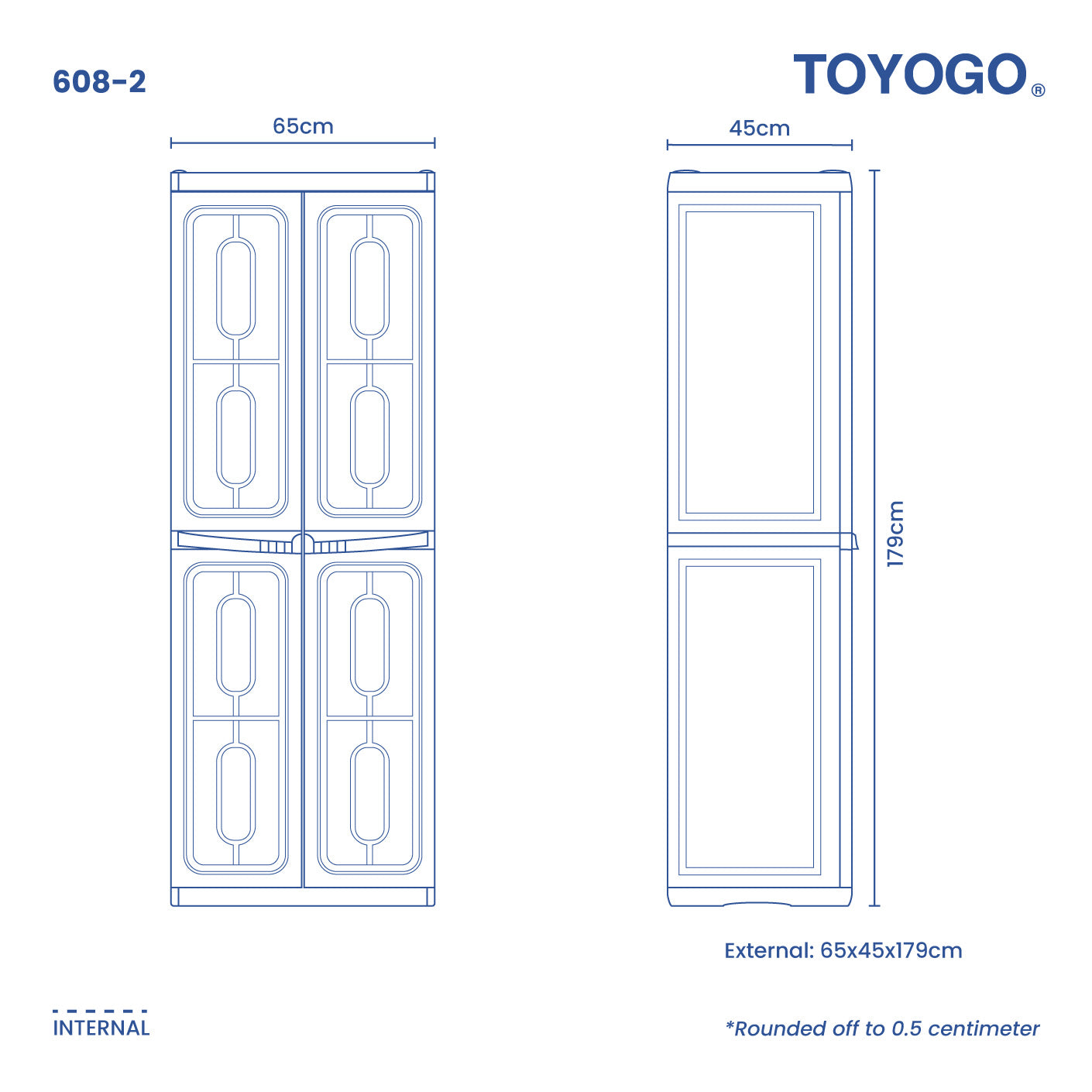ITALIAN DIY CLOSET (HIGH 2DR) (608-2)