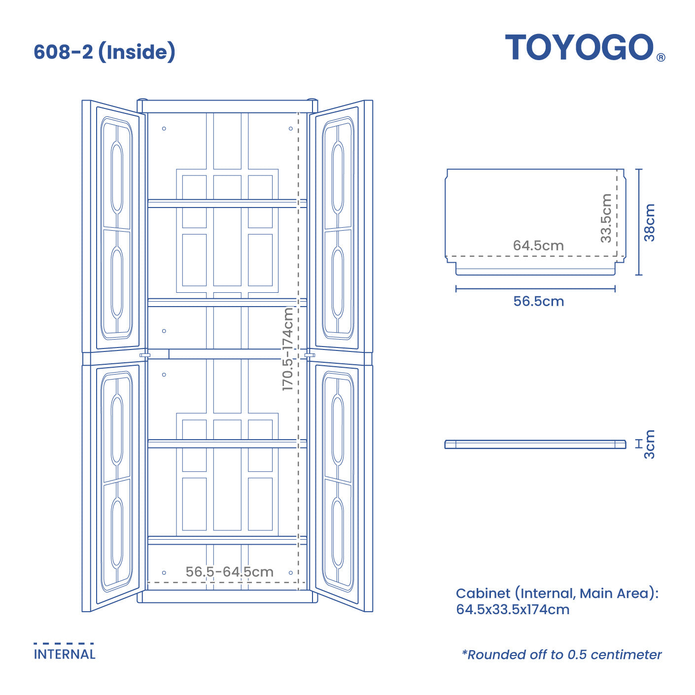 ITALIAN DIY CLOSET (HIGH 2DR) (608-2)