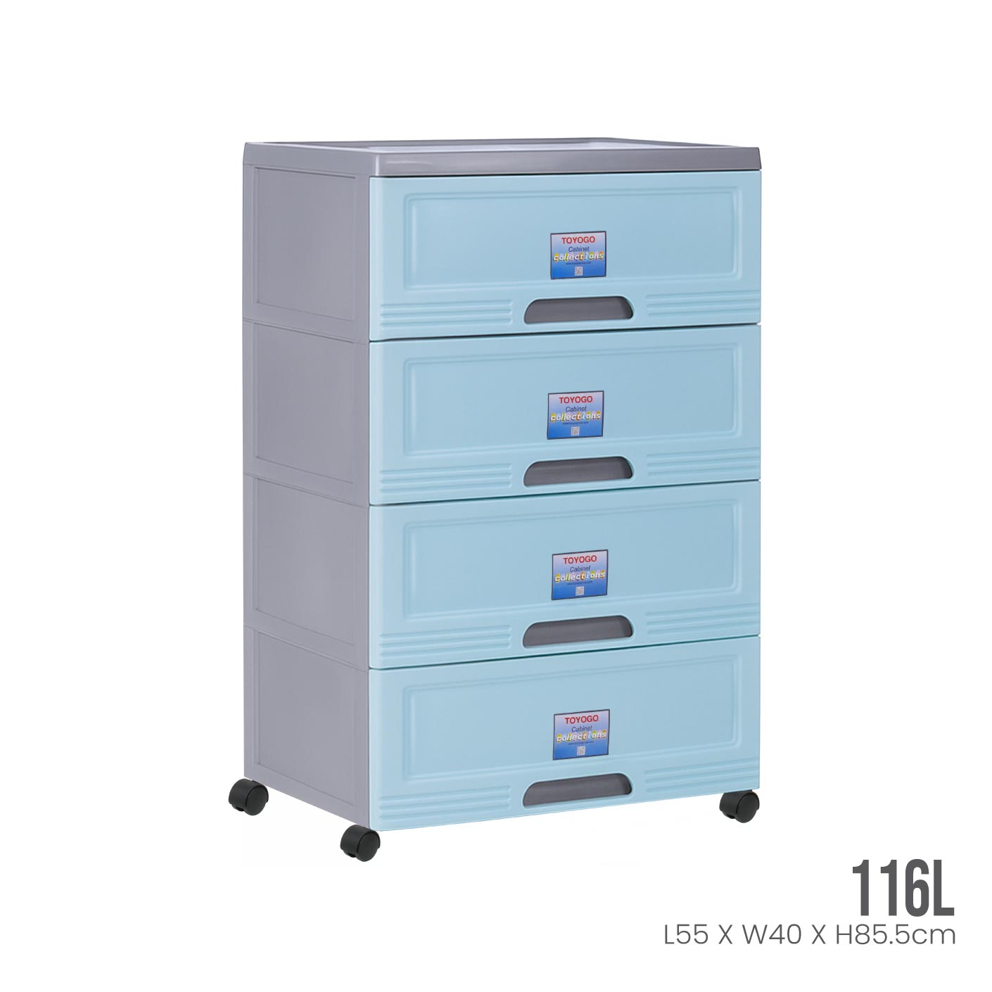 4 TIER WIBBY CABINET W/WHEELS (609-4)