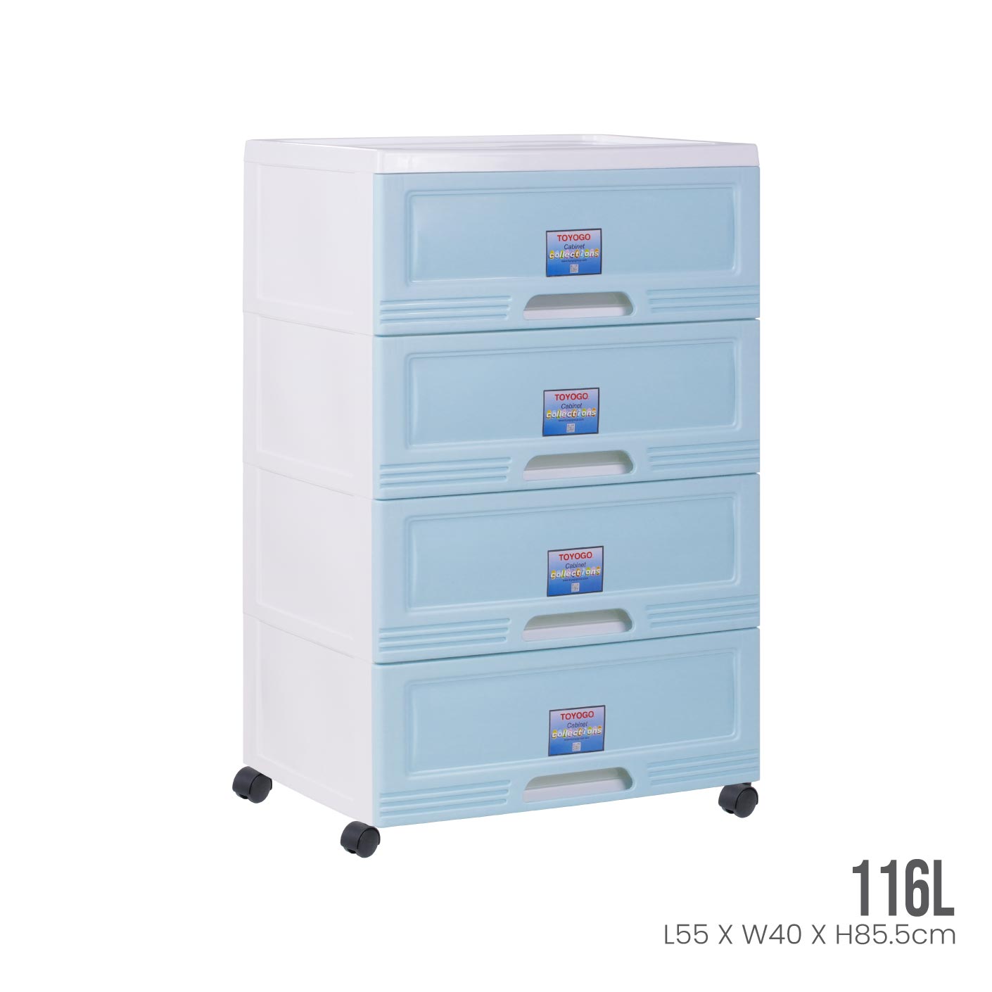 4 TIER WIBBY CABINET W/WHEELS (609-4)