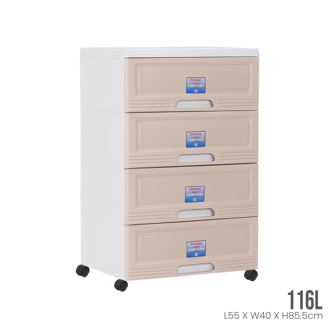 4 TIER WIBBY CABINET W/WHEELS (609-4)