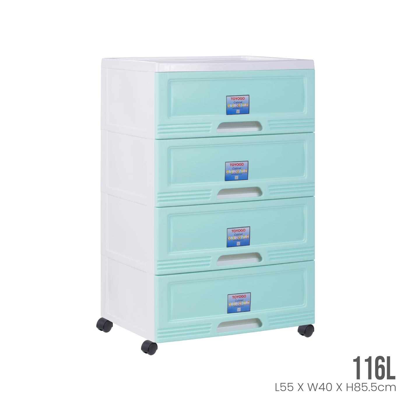 4 TIER WIBBY CABINET W/WHEELS (609-4)