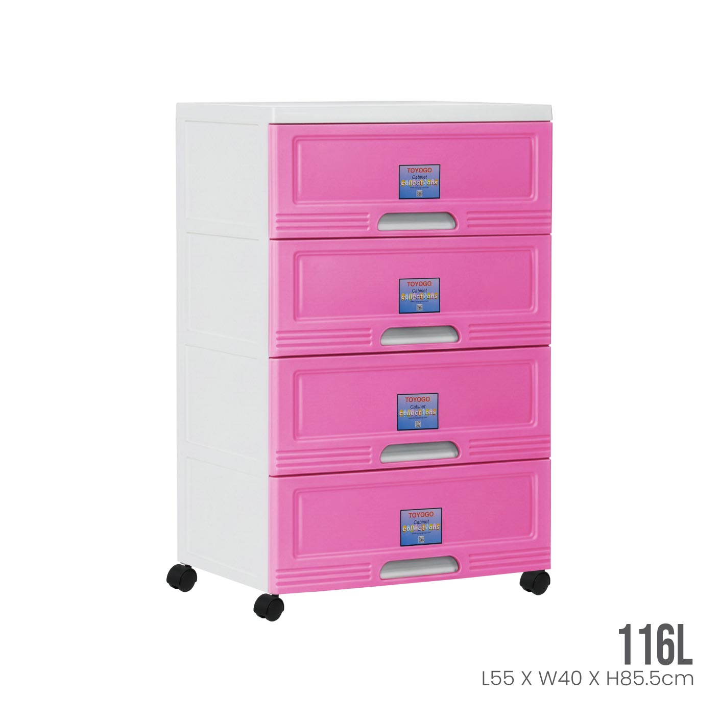4 TIER WIBBY CABINET W/WHEELS (609-4)