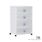 4 TIER WIBBY CABINET W/WHEELS (609-4)