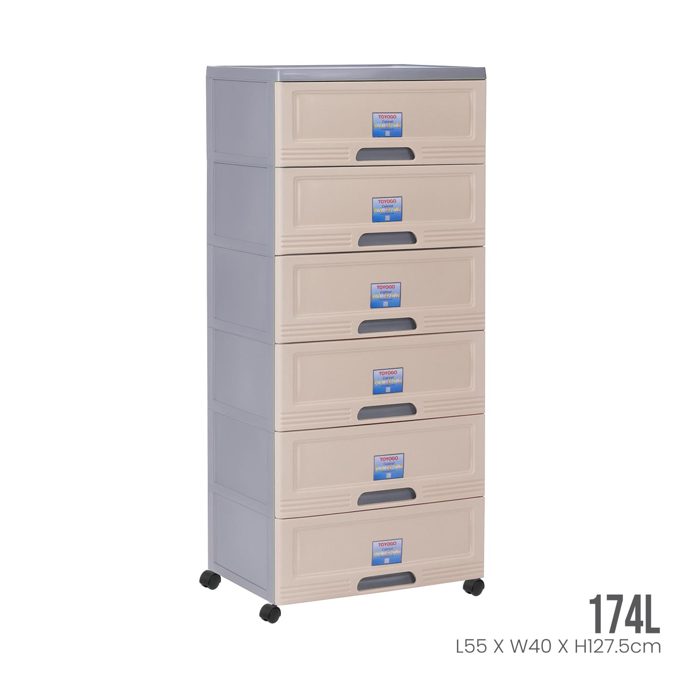 6 TIER WIBBY CABINET W/WHEELS (609-6)