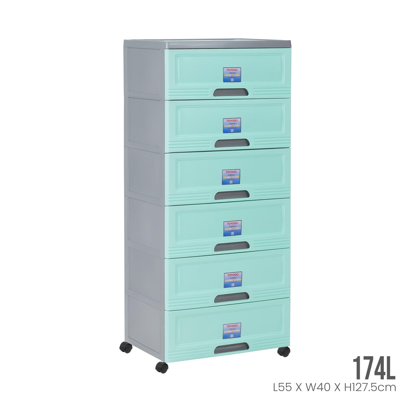 6 TIER WIBBY CABINET W/WHEELS (609-6)