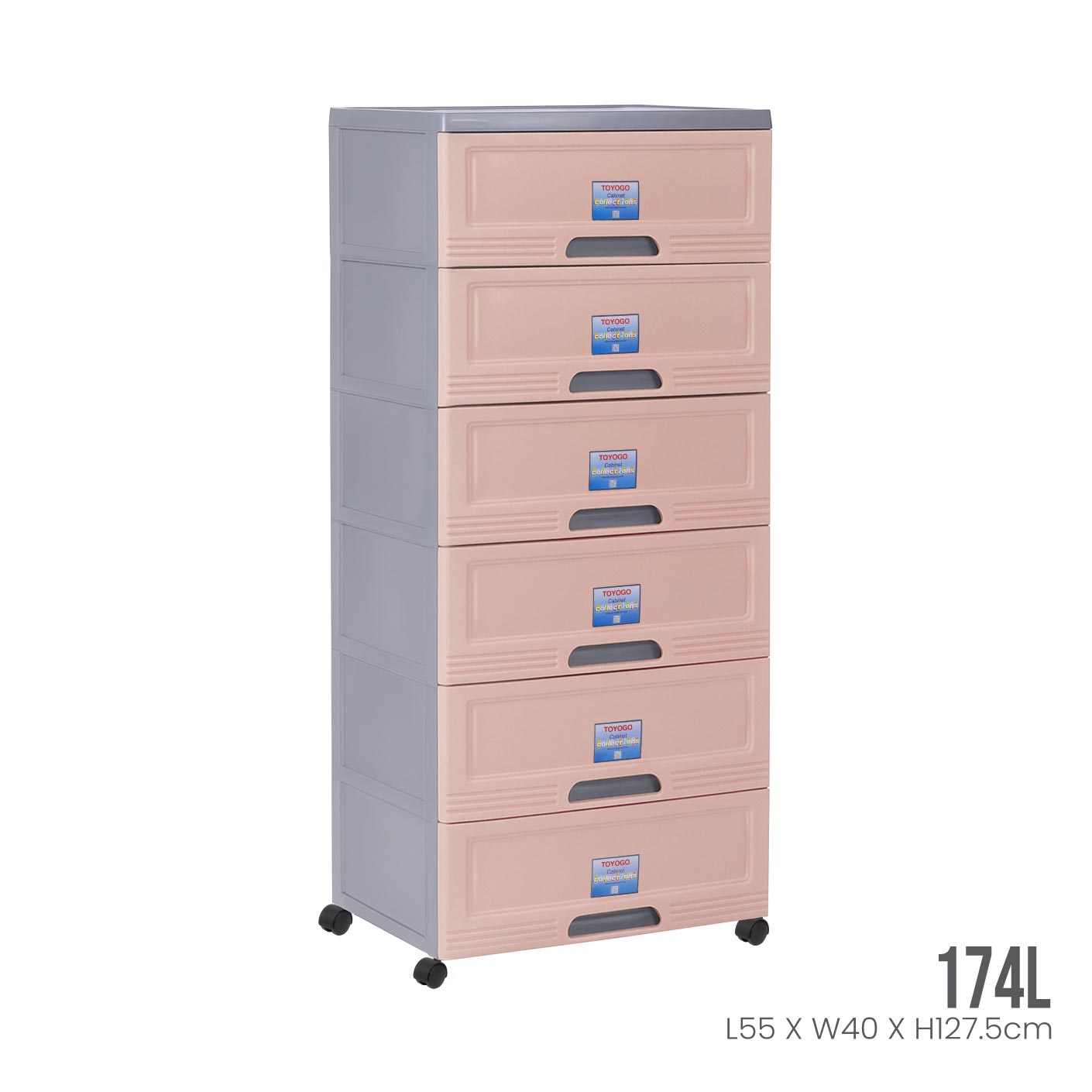 6 TIER WIBBY CABINET W/WHEELS (609-6)