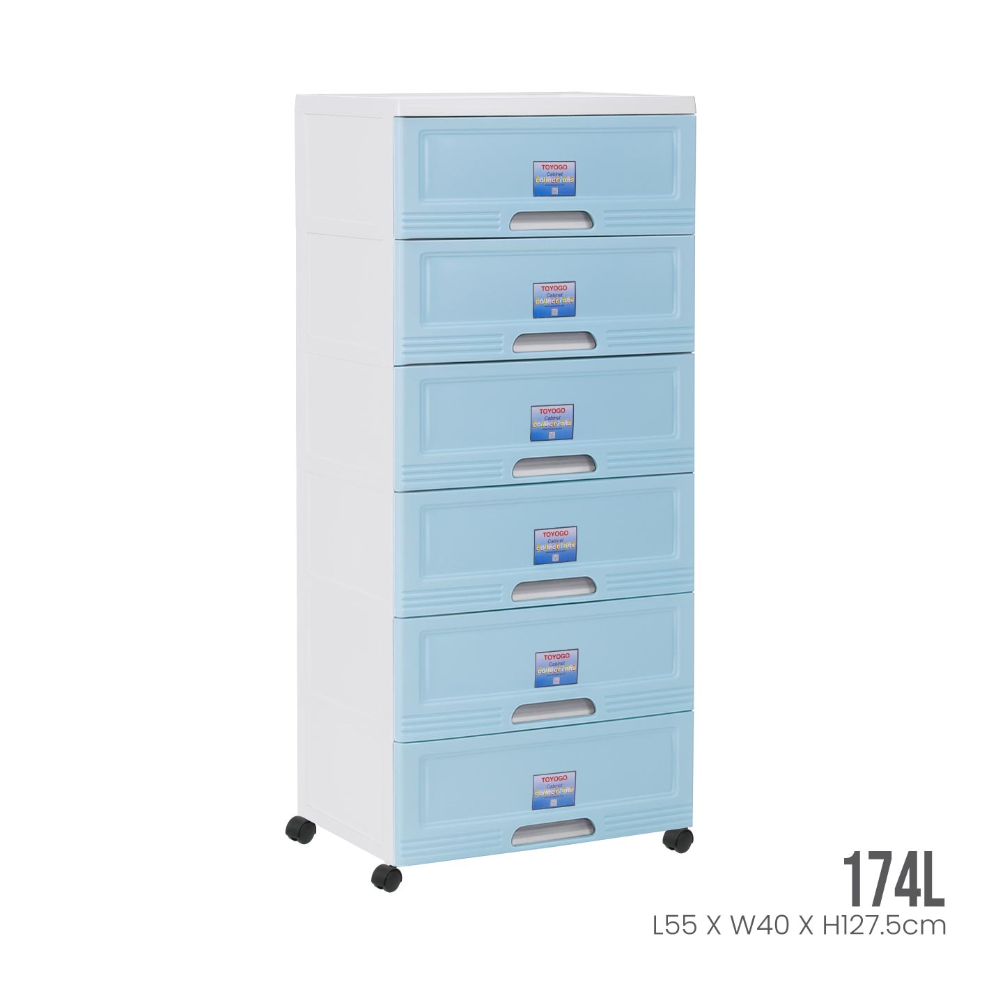 6 TIER WIBBY CABINET W/WHEELS (609-6)