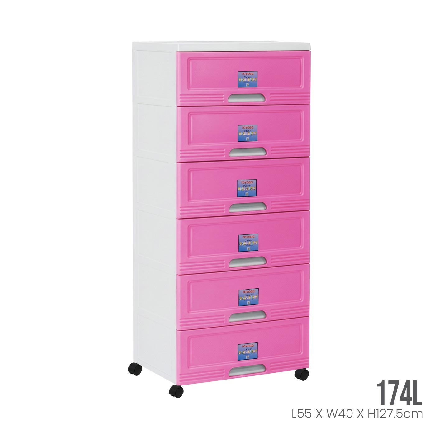 6 TIER WIBBY CABINET W/WHEELS (609-6)