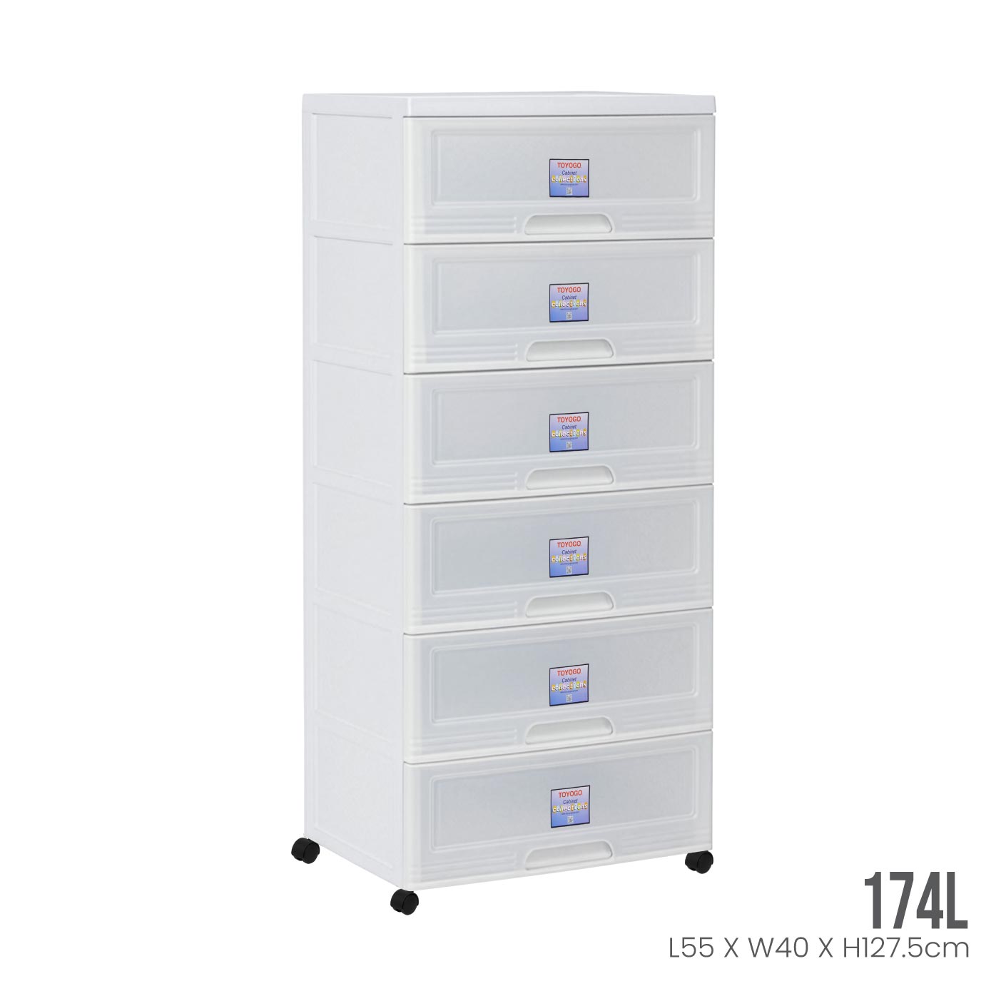 6 TIER WIBBY CABINET W/WHEELS (609-6)