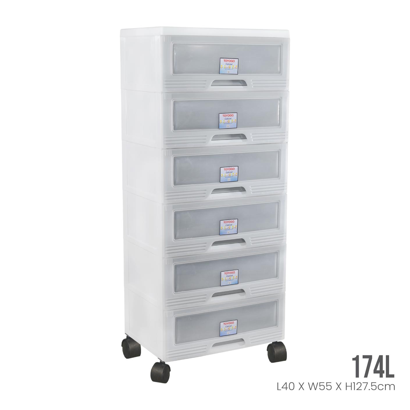 6 TIER WIBBY CABINET W/WHEELS (609-6)