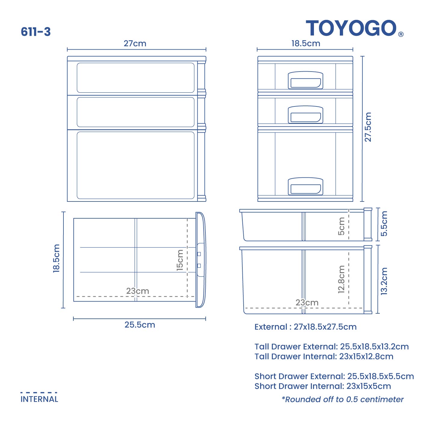 B5 LURING DRAWER 2S1B (611-3)