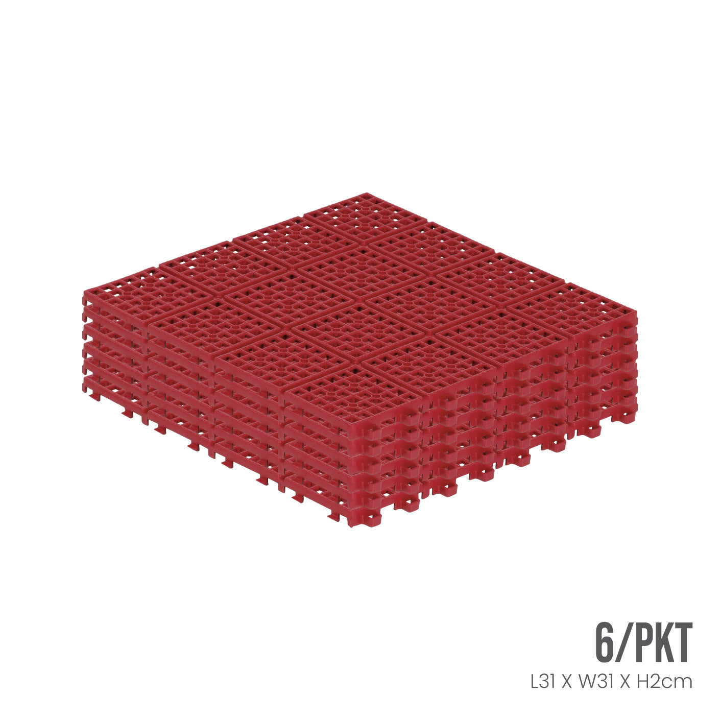 6PCS/PKT SQ DOT NON SLIP MAT (640-6)