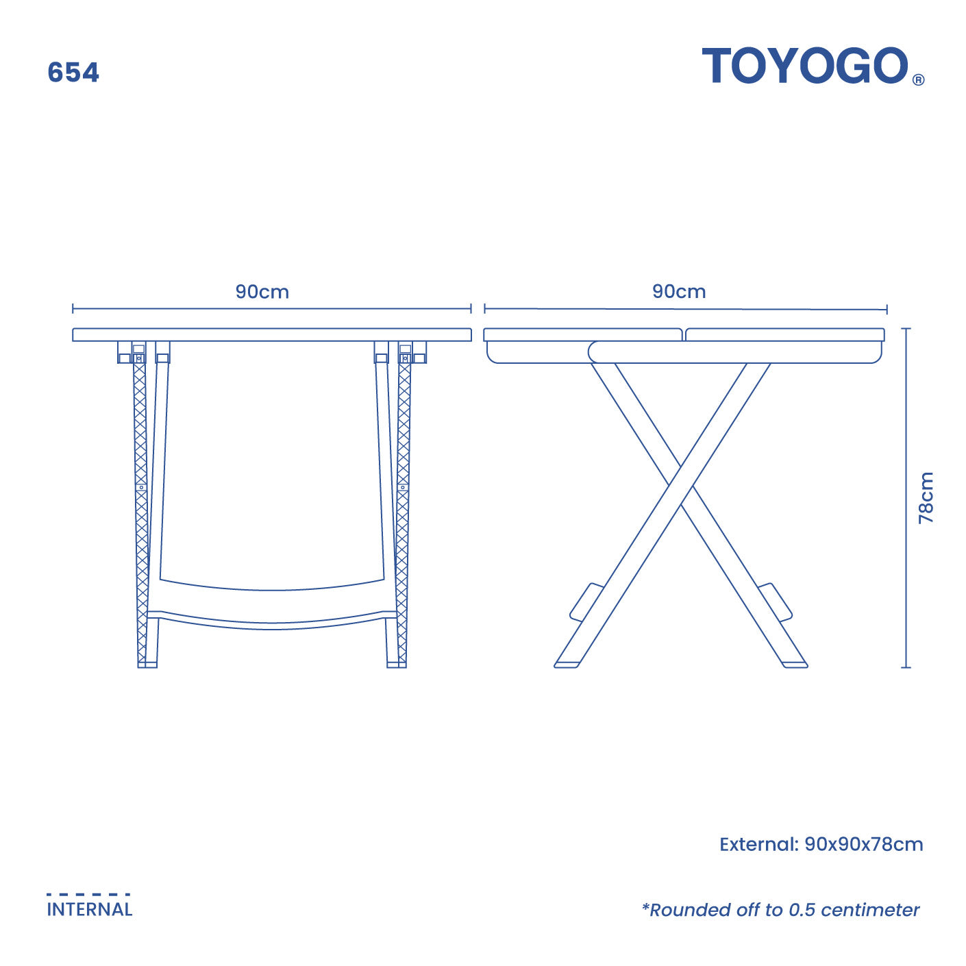 FOLDABLE TABLE SQ (654) | TOYOGO Singapore – TOYOGO - CHUAN HENG