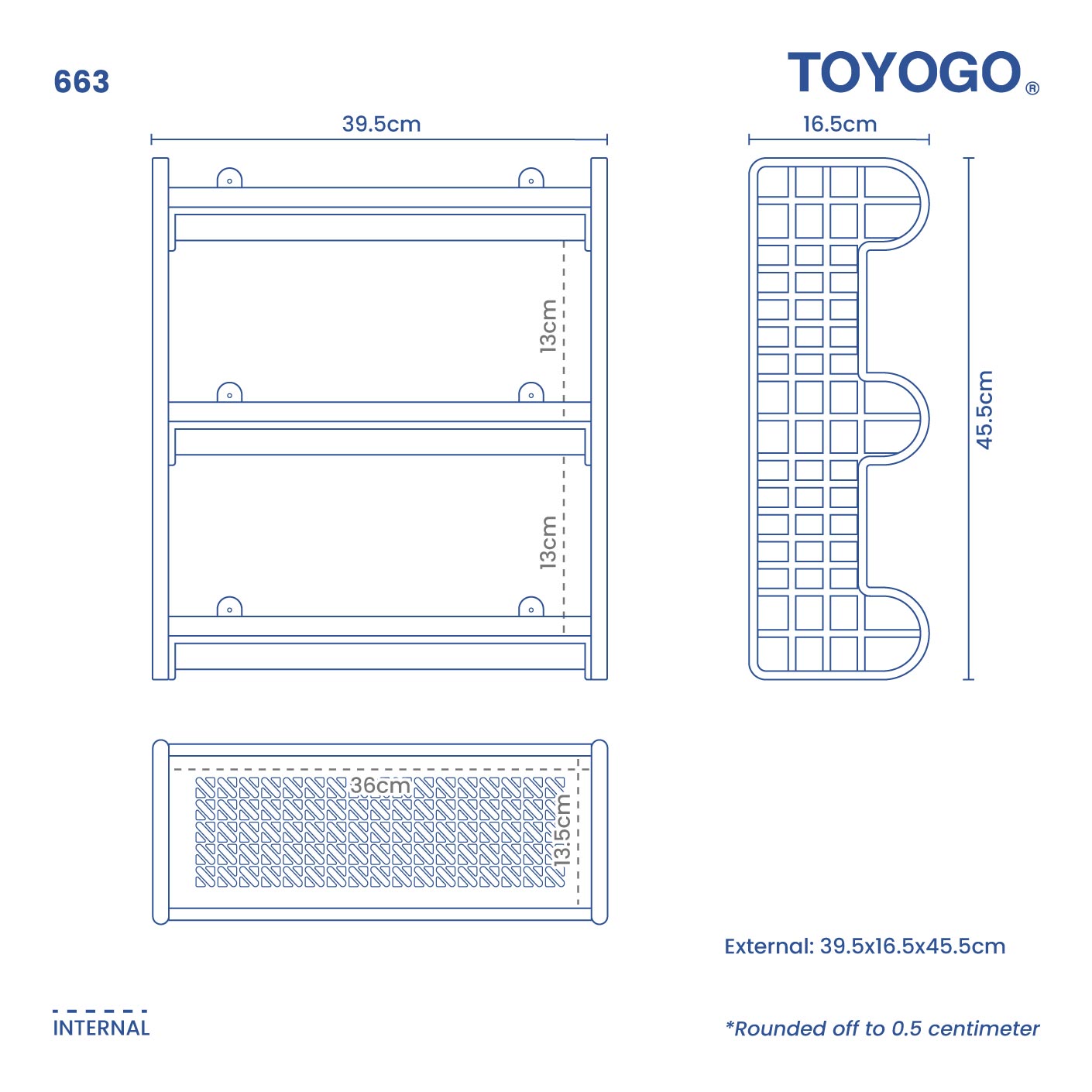 3 TIER RACK (SLIM) (663)