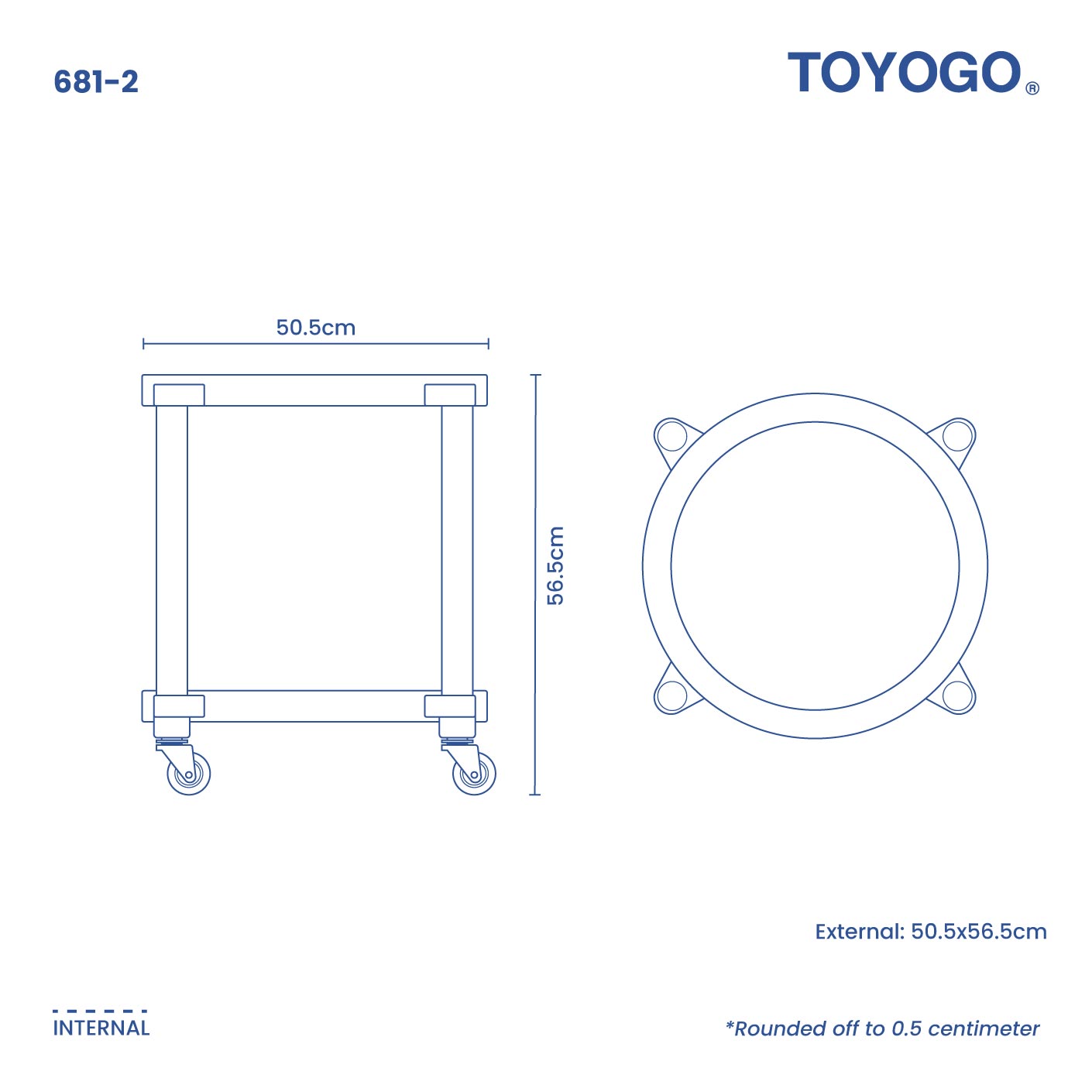 2 TIER SERVING CART DIY (681-2)