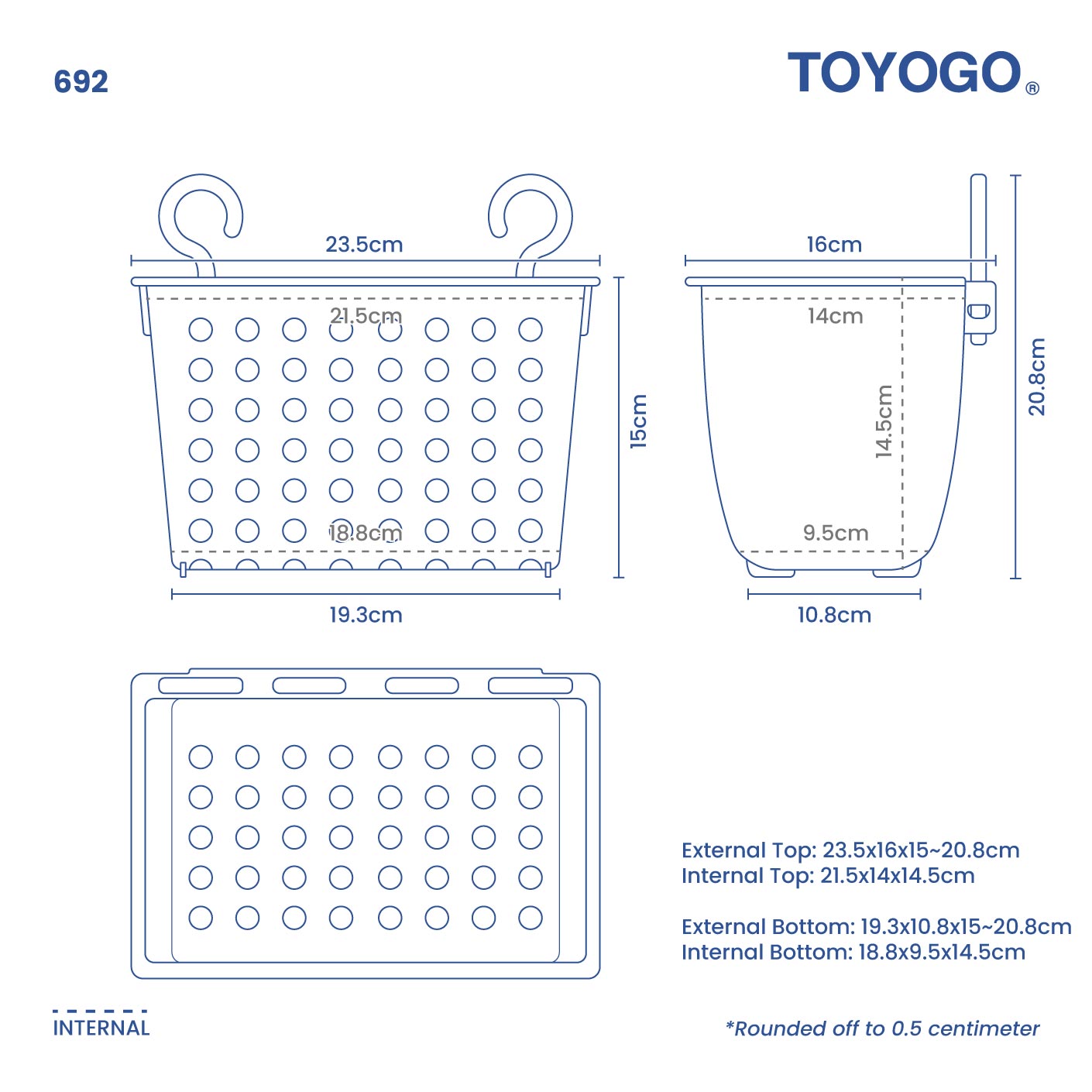HANG BASKET W/2HOOK (692)