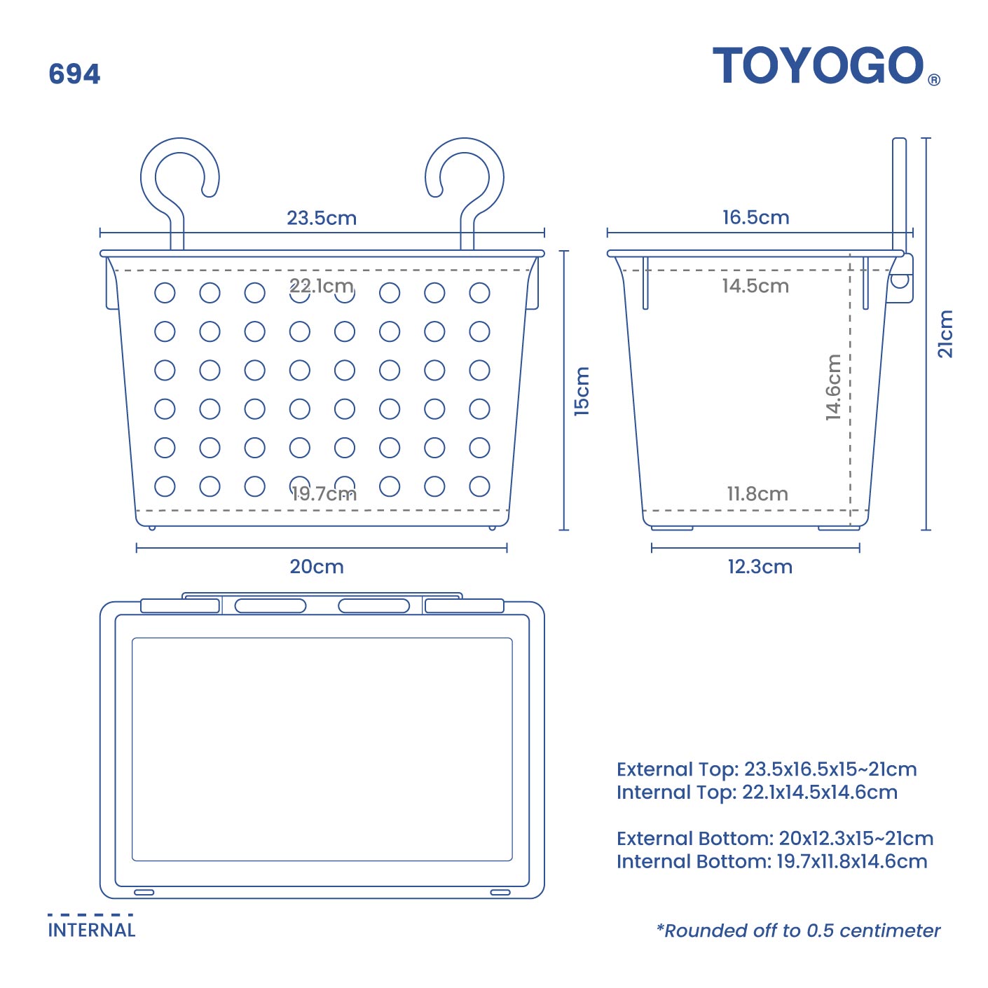 HANG BASKET W/2HOOK (694)