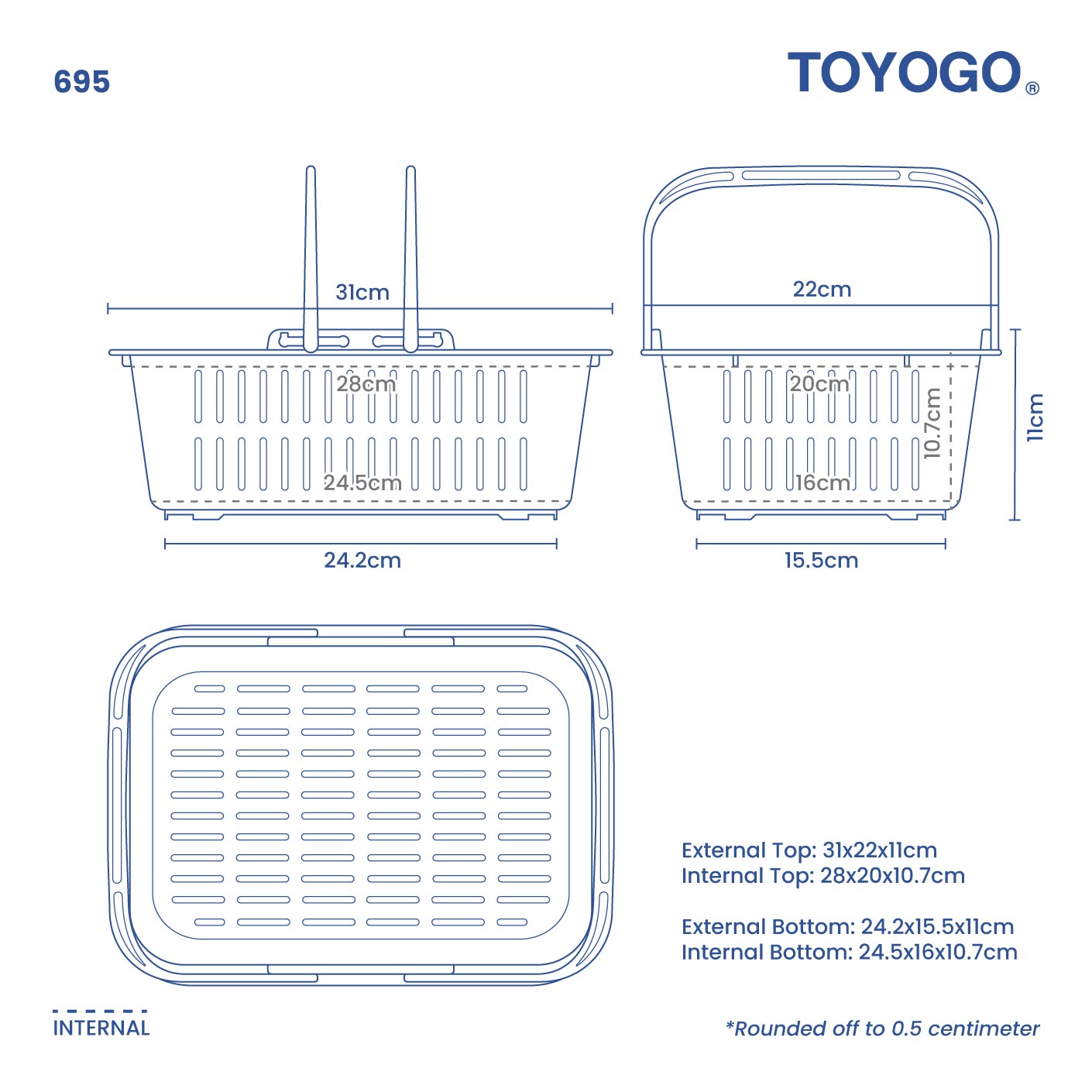 ANLNE STACK-UP BASKET (695)