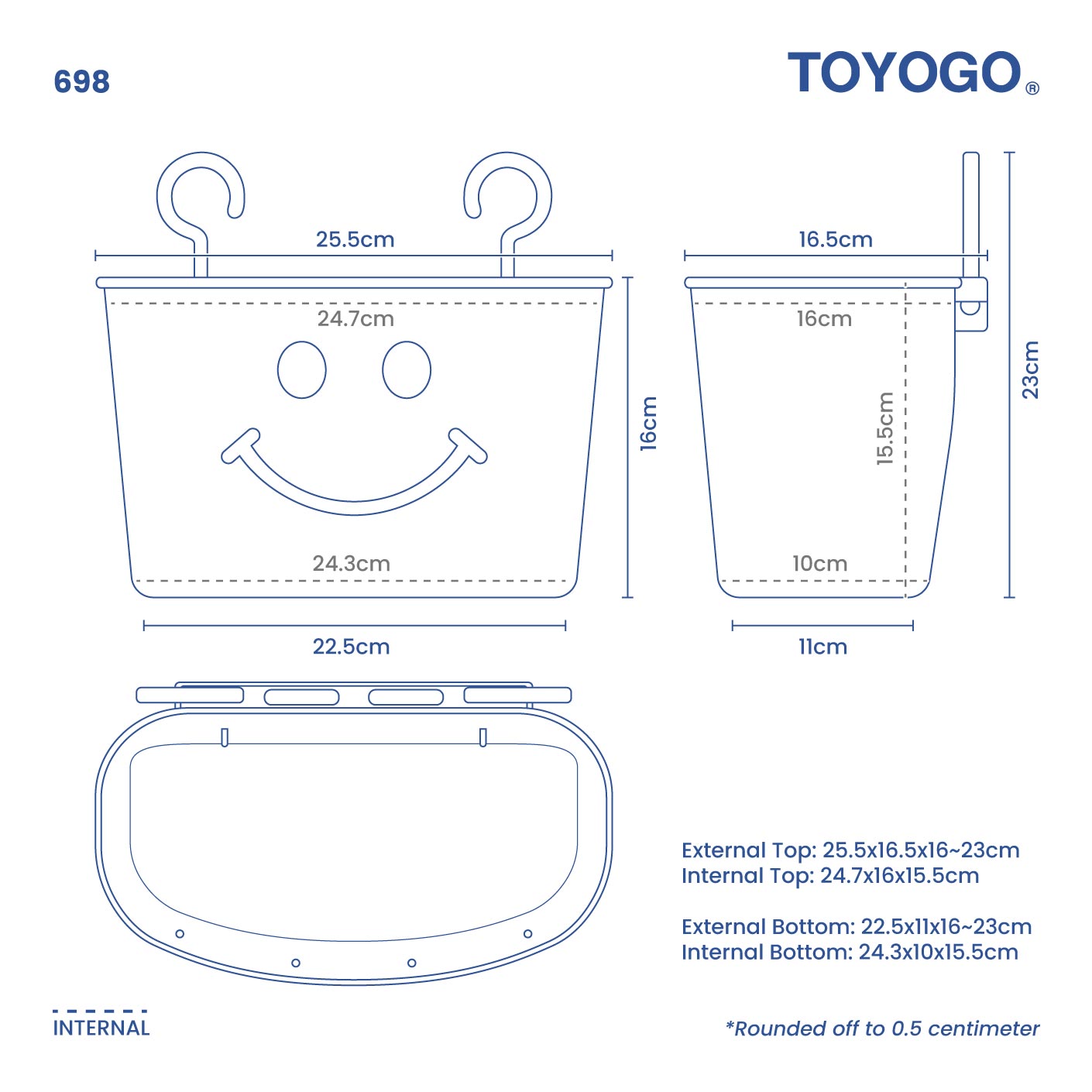 HOOK BUCKET (SMILING FACE) (698)