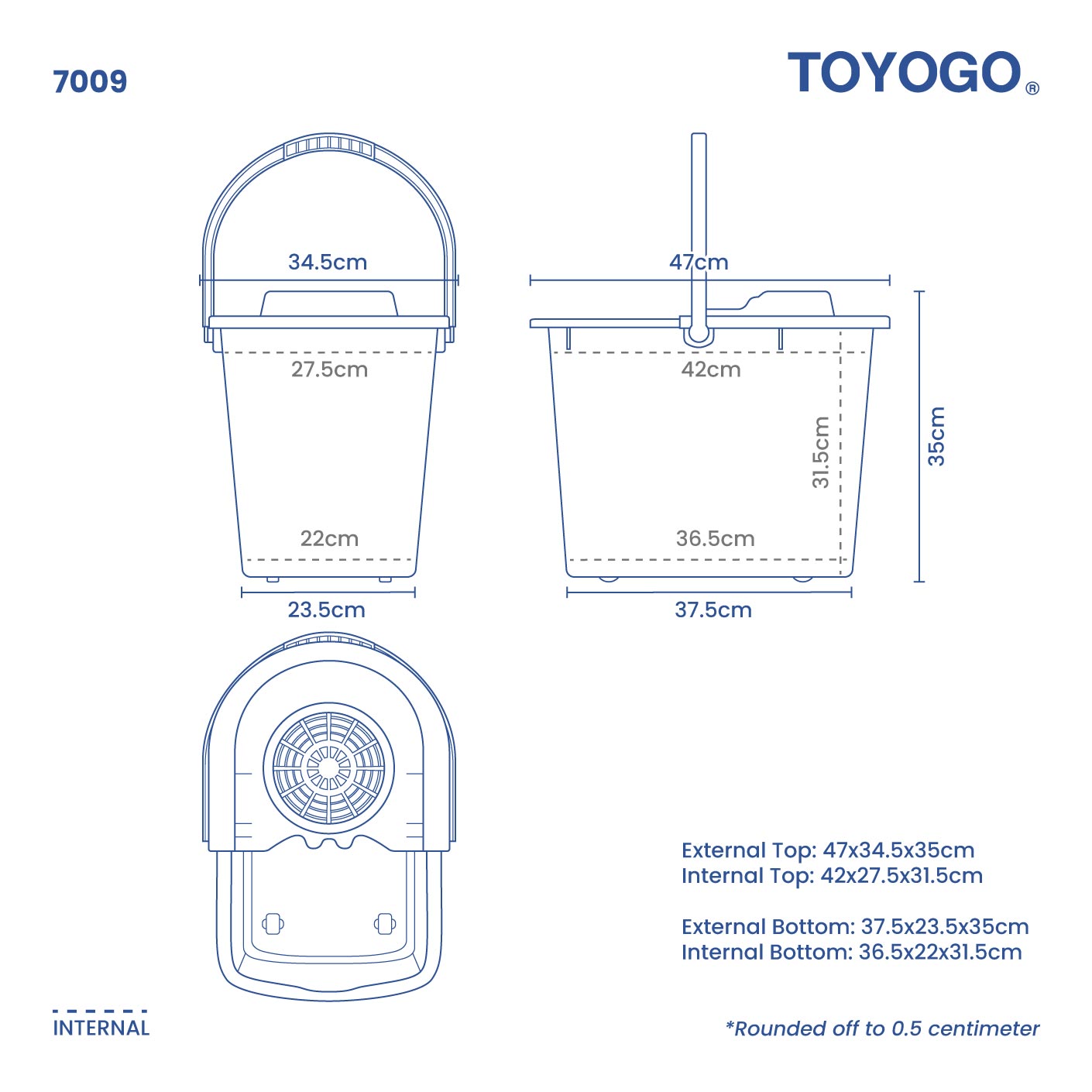 MOPPY PAIL W/WHEELS (L) (7009) | TOYOGO Singapore – TOYOGO - CHUAN