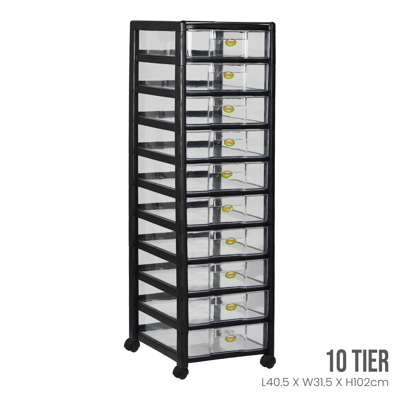 10 TIER DOC. DRAWER W/WHL (701-10)