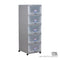 5 TIER MENTON DRAWER W/WHLS (707-5)