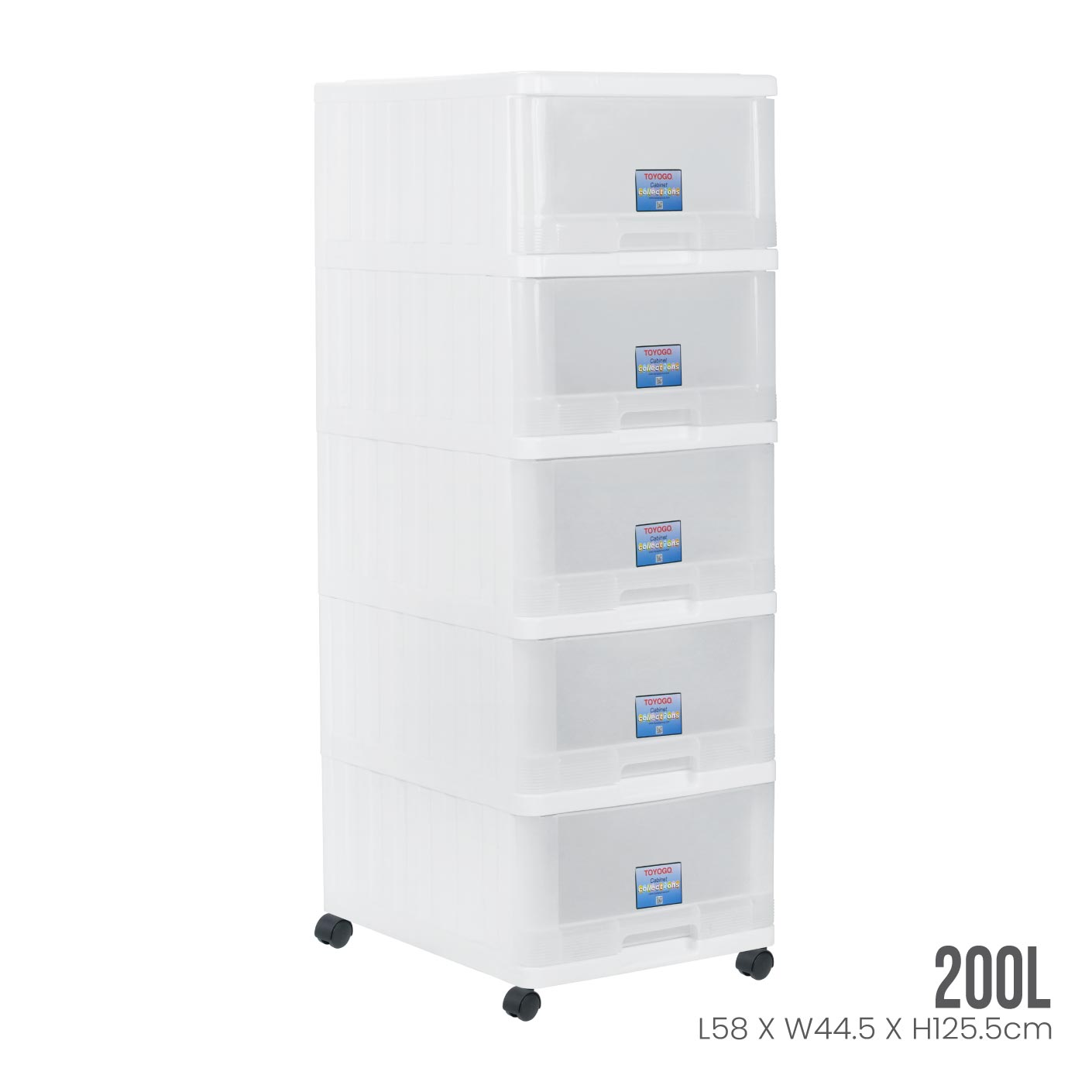 5 TIER MENTON DRAWER W/WHLS (709-5)