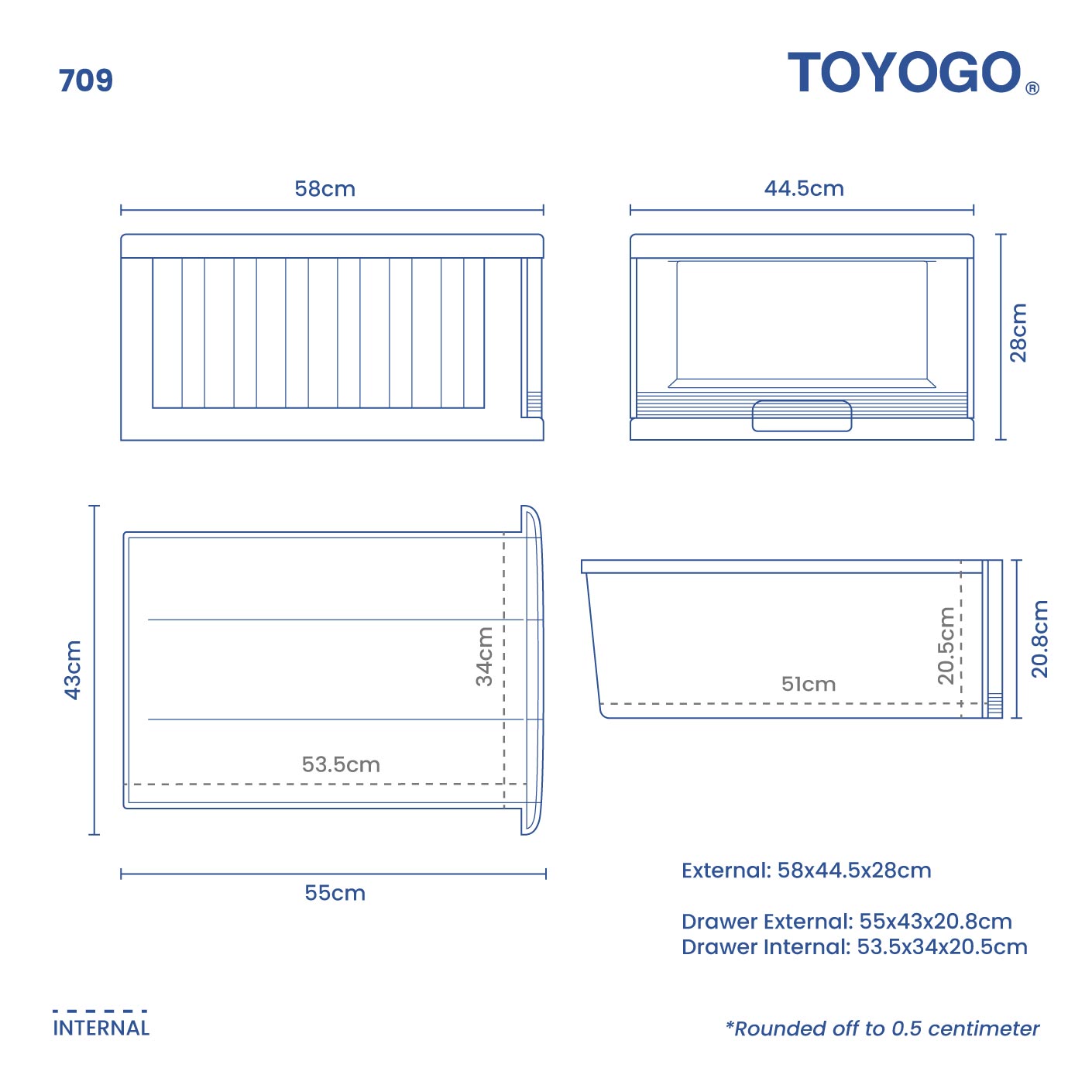 SINGLE MENTON DRAWER BOX (L) (709)