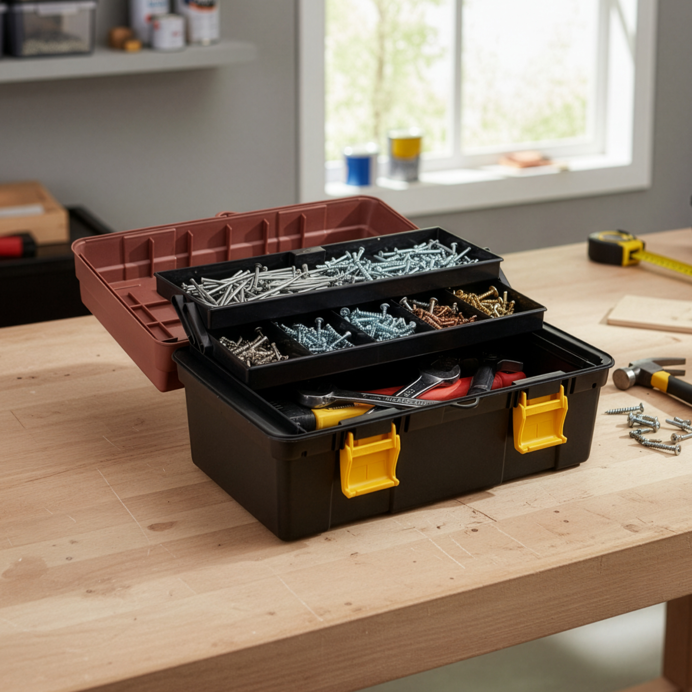 ZIPPY TOOL BOX W/2 LEVEL TRAY (7706)