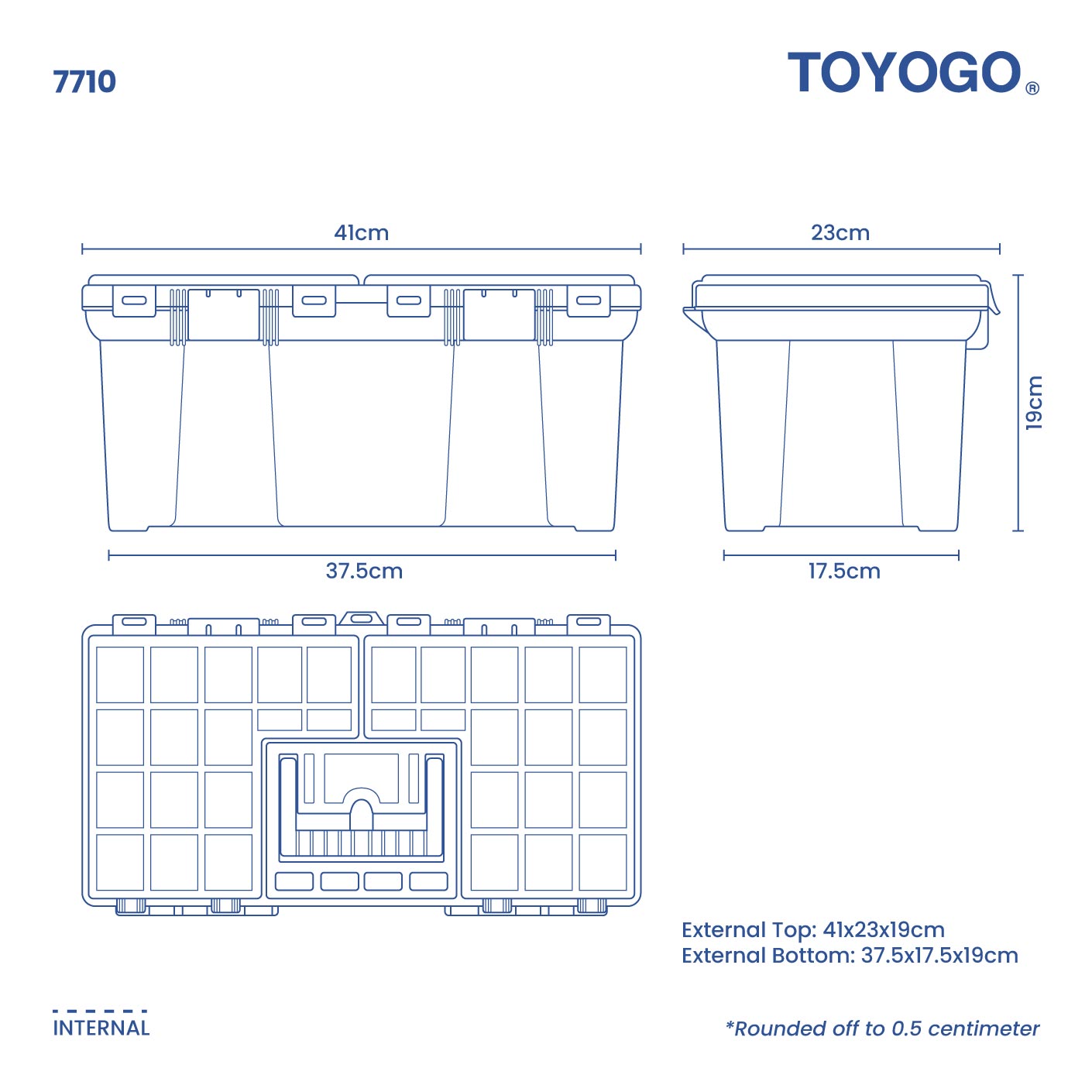 MULTI COMP. TOOL BOX (M) (7710)