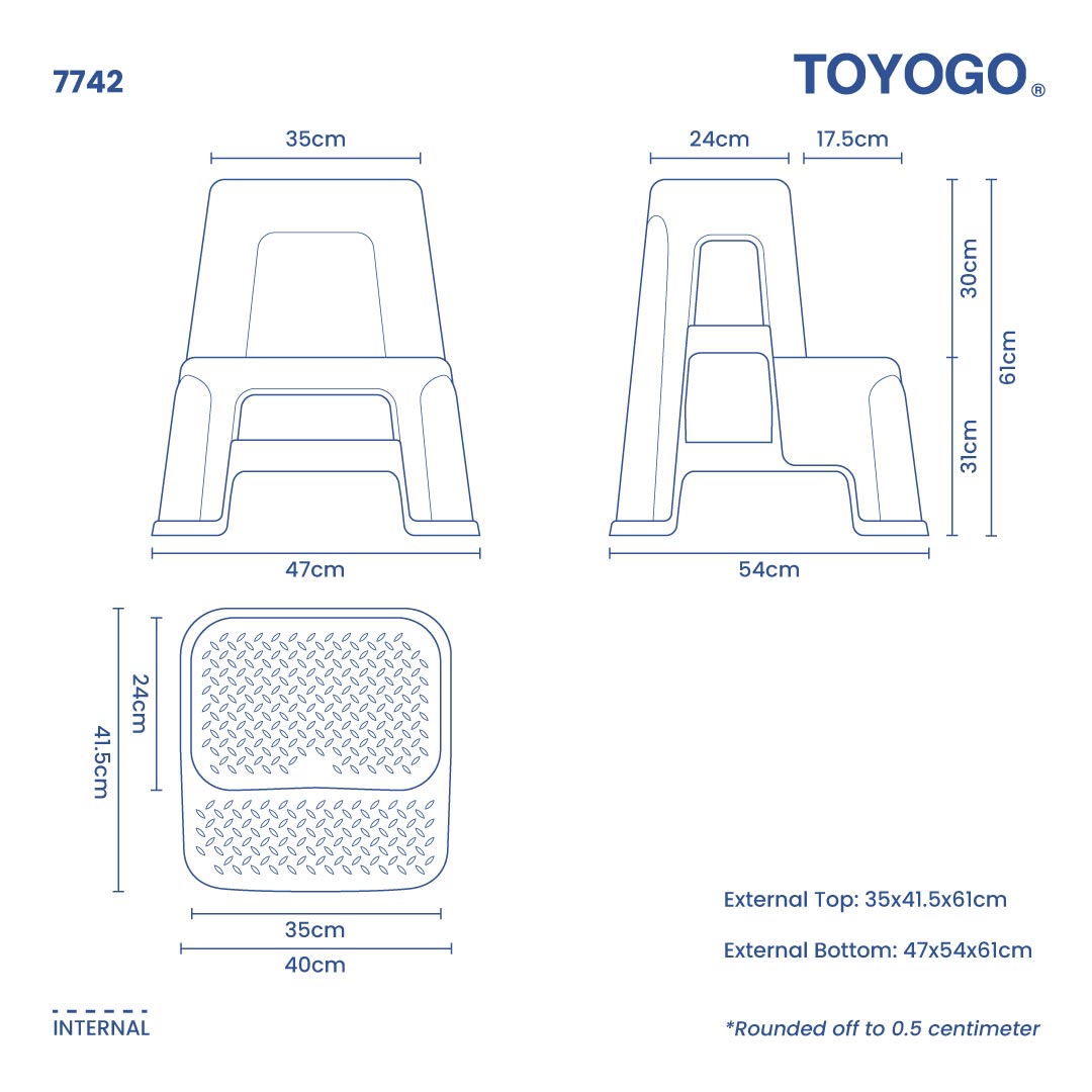 2 STEP LADDER/STOOL (7742)