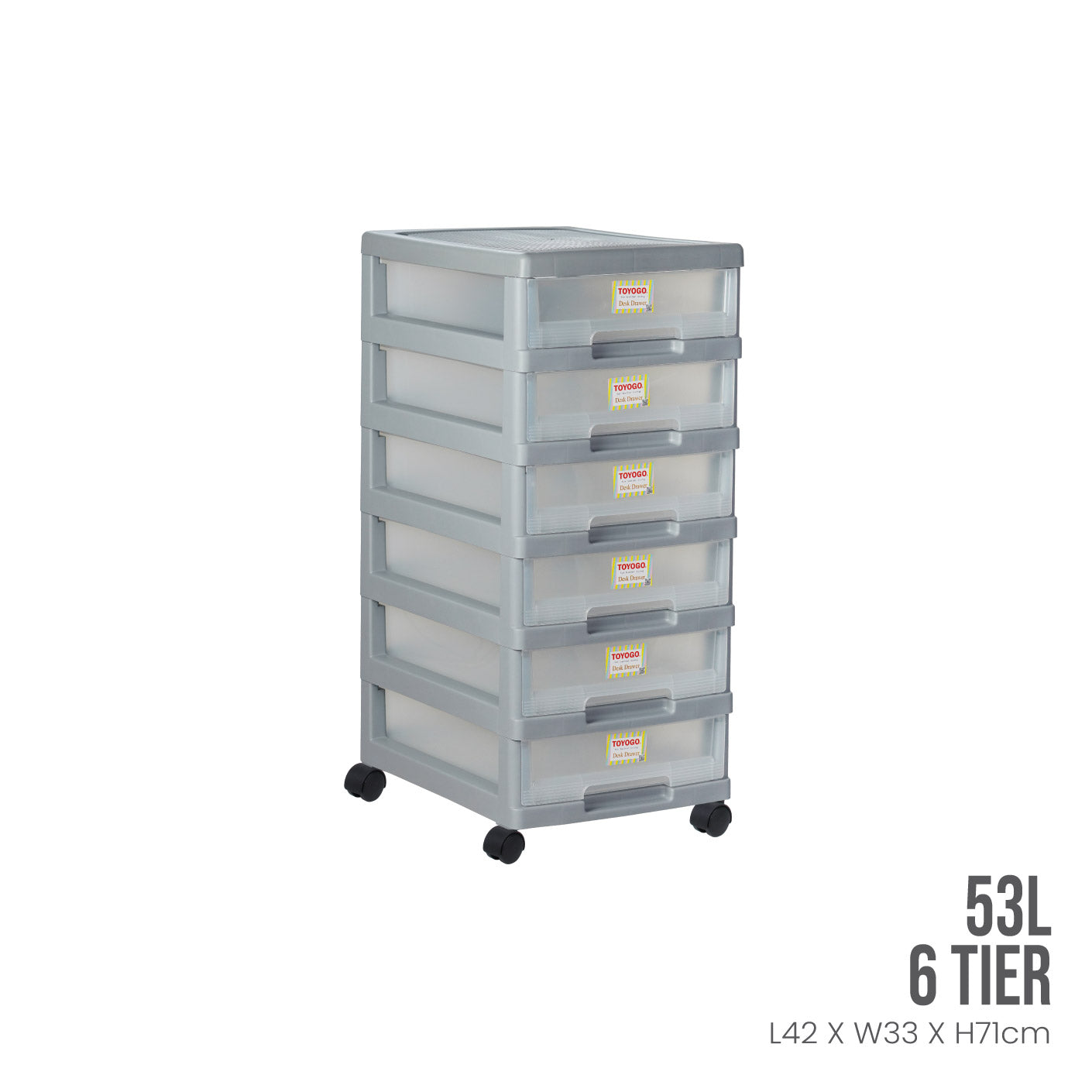 ORDINA 6 TIER OFFICE DRAWER W WHL (801-6)