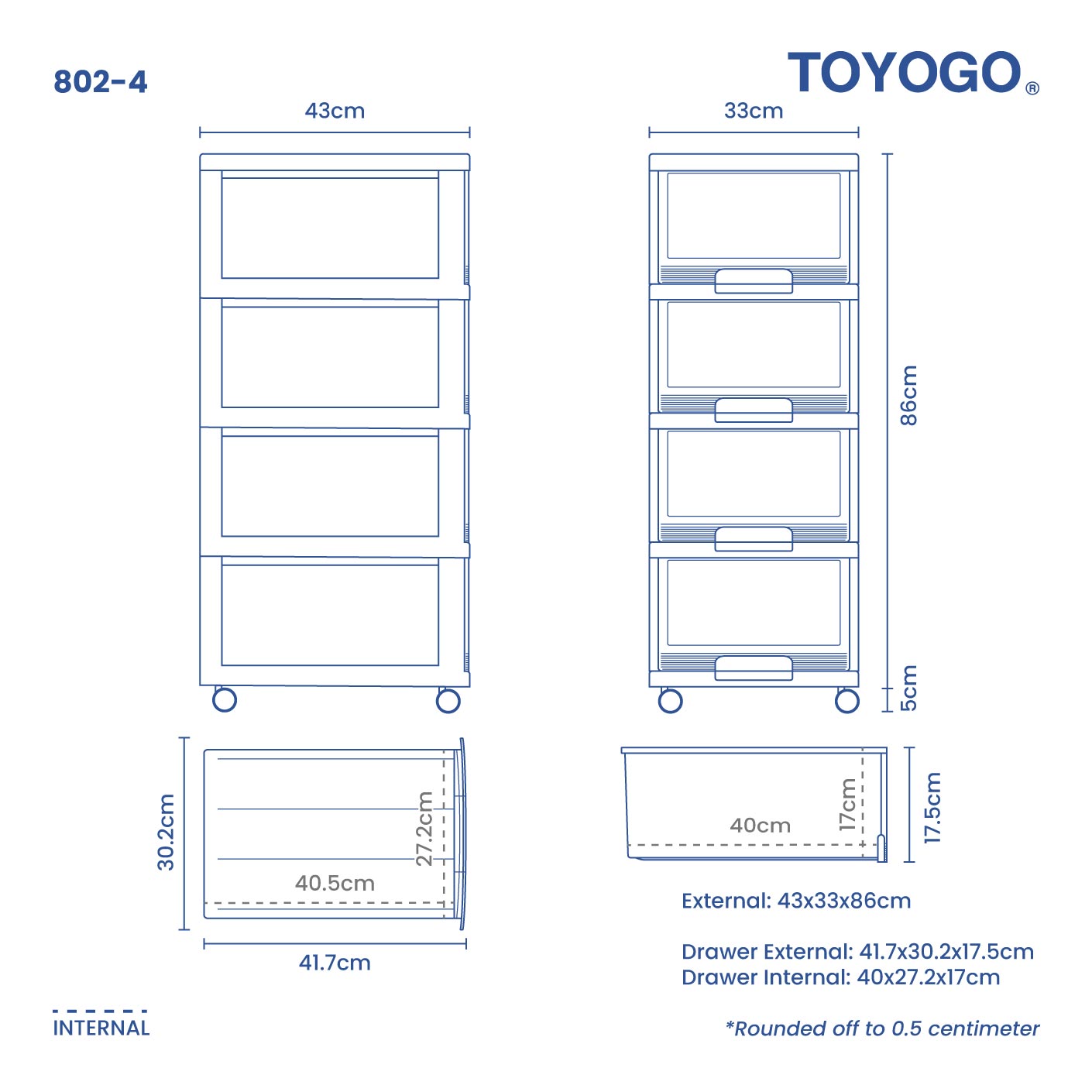 4 TIER MARINE DRAWER (802-4)
