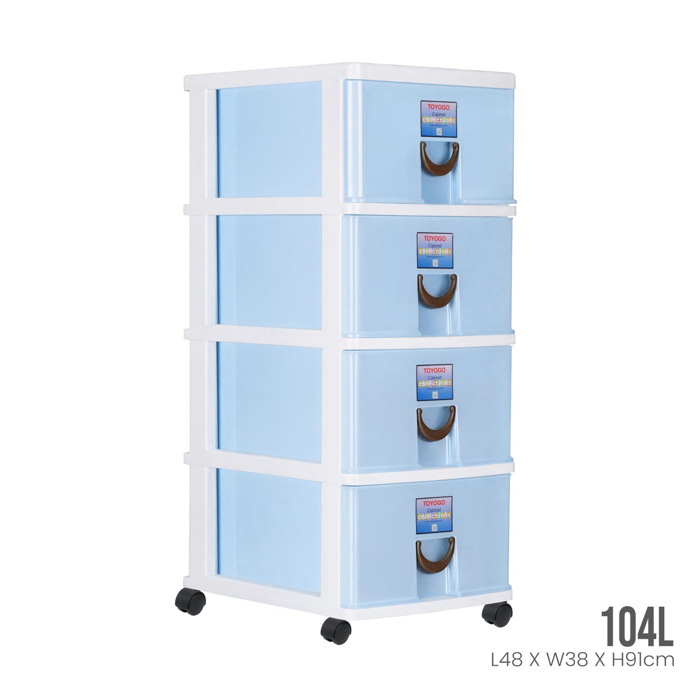 4 TIER STOCKER W/WHEELS (803-4)