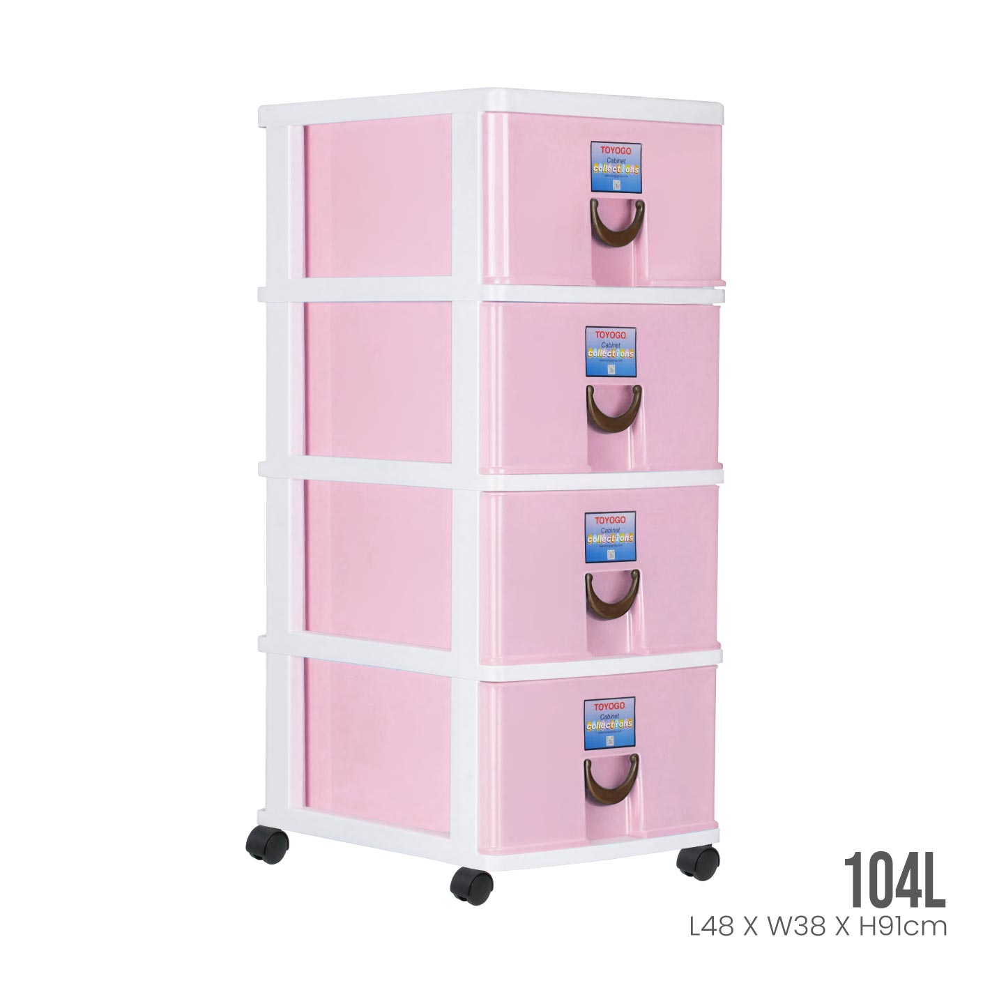 4 TIER STOCKER W/WHEELS (803-4)