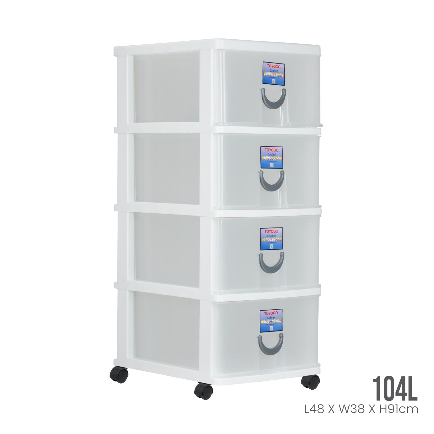 4 TIER STOCKER W/WHEELS (803-4)