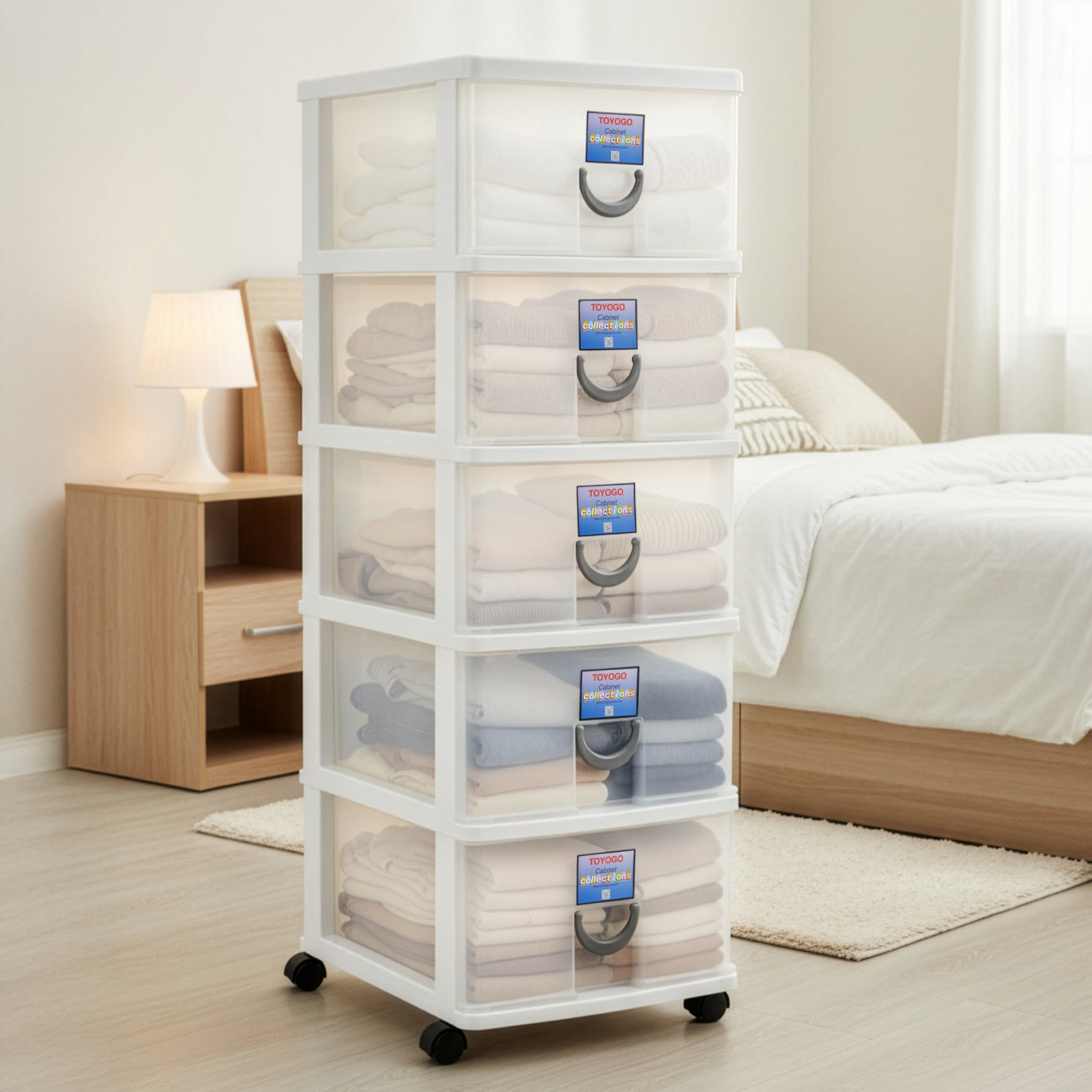 5 TIER STOCKER W/WHEELS (803-5)