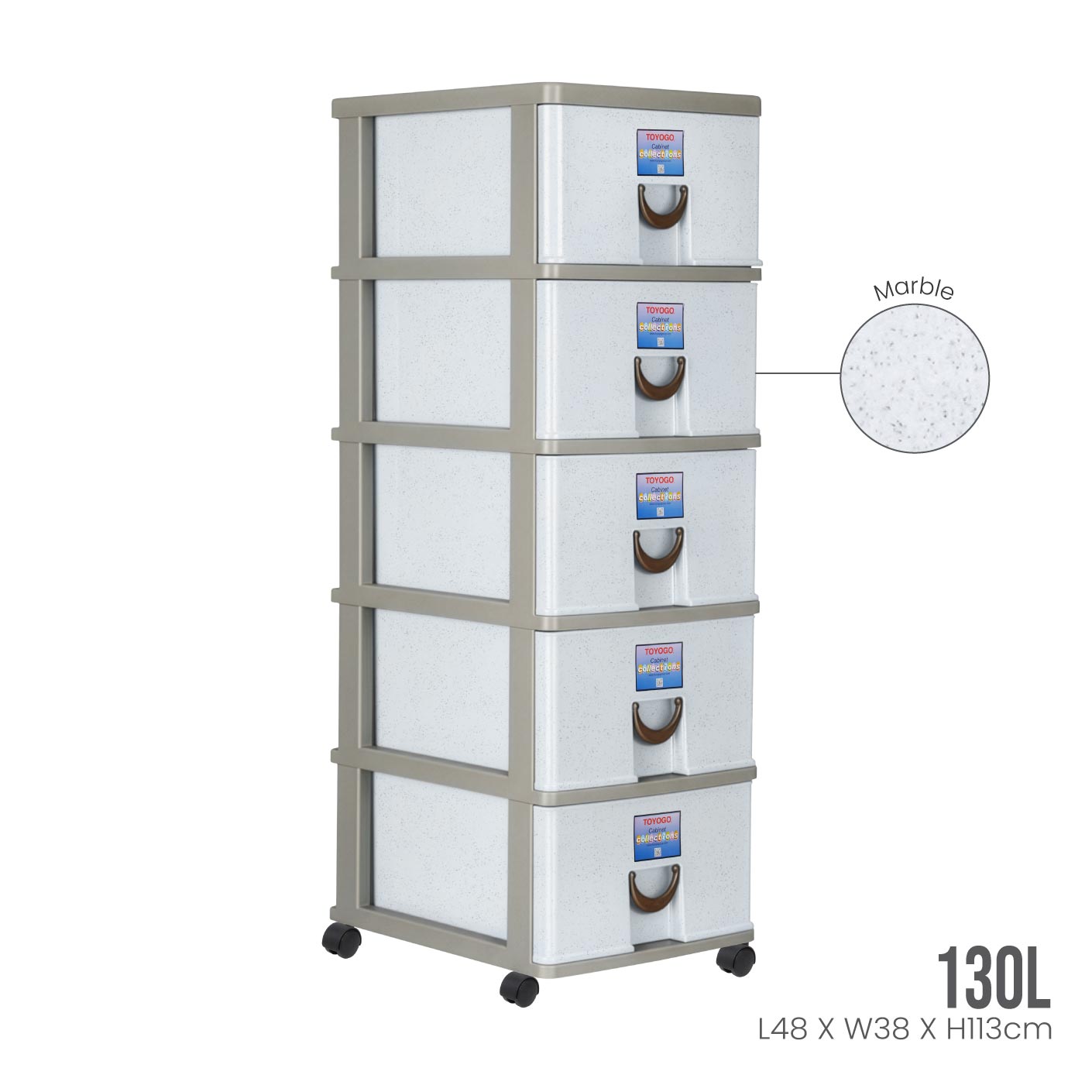 5 TIER STOCKER W/WHEELS (803-5)